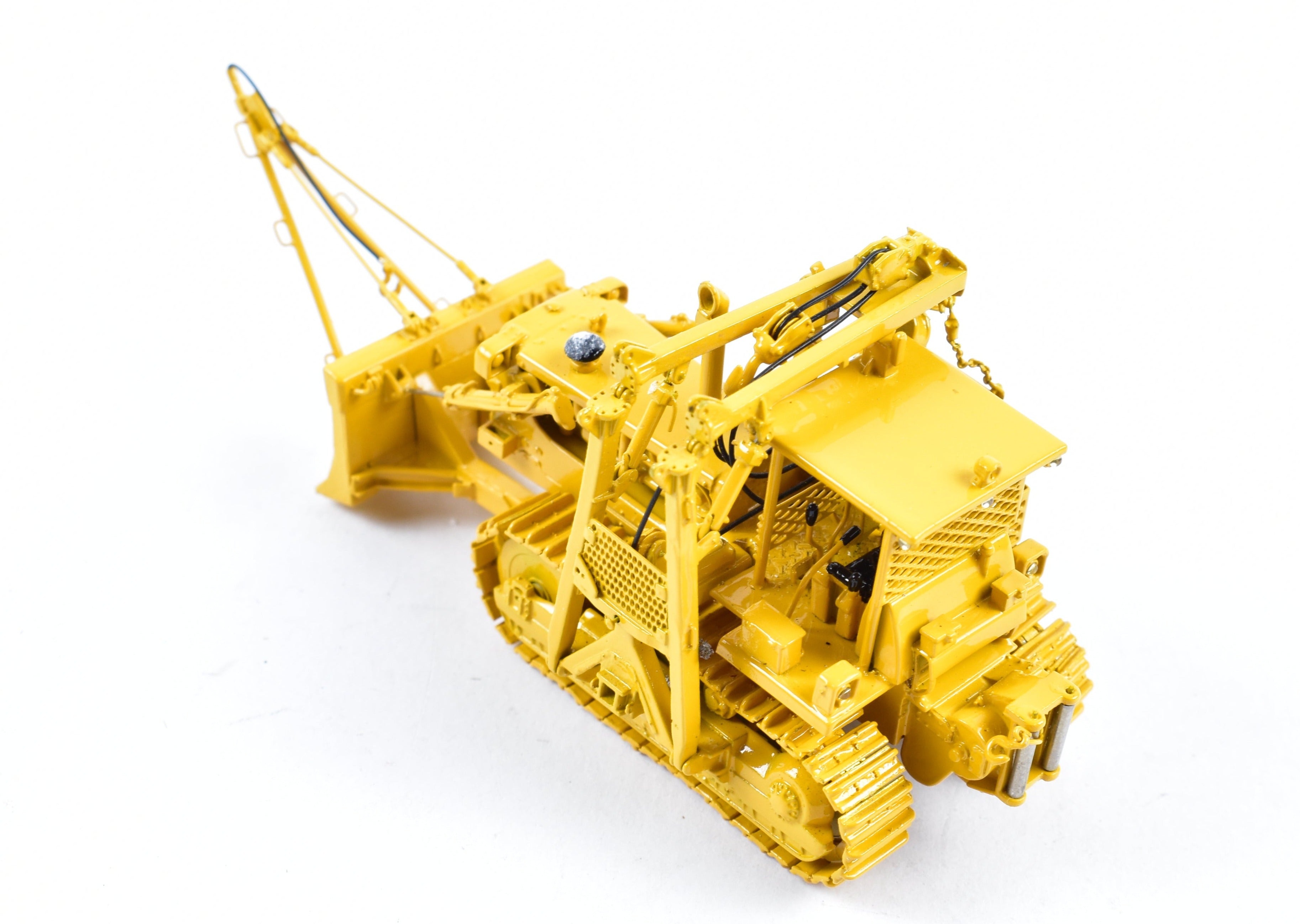 HO Scale Brass Pipe Laying Dozer Model by OMI - Overland Models, Inc. Featuring D&RGW - Denver & Rio Grande Western Design in Factory - Painted FP Yellow
