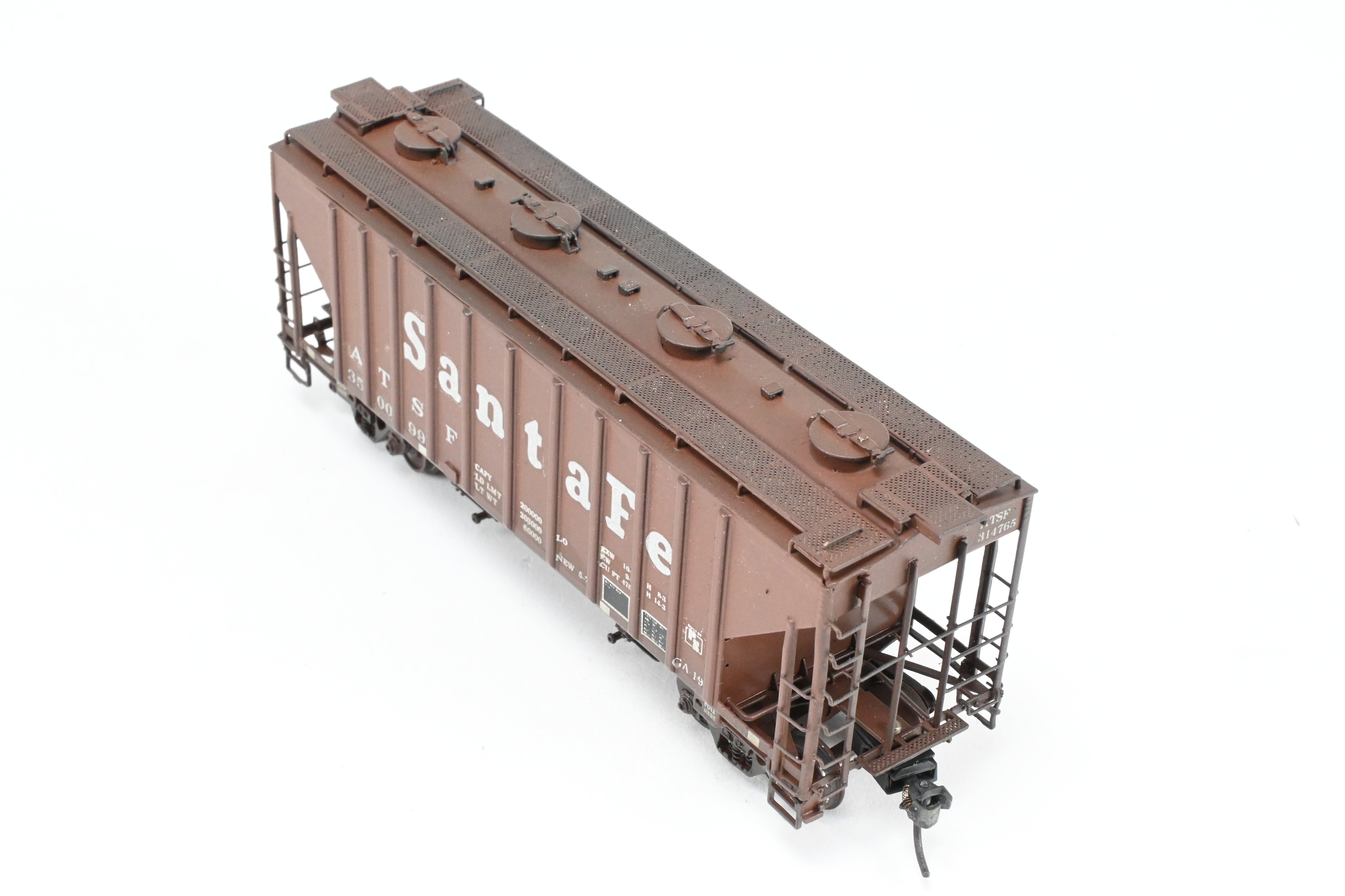 HO Brass OMI ATSF - Santa Fe 2-Bay Covered Hopper Model #350099