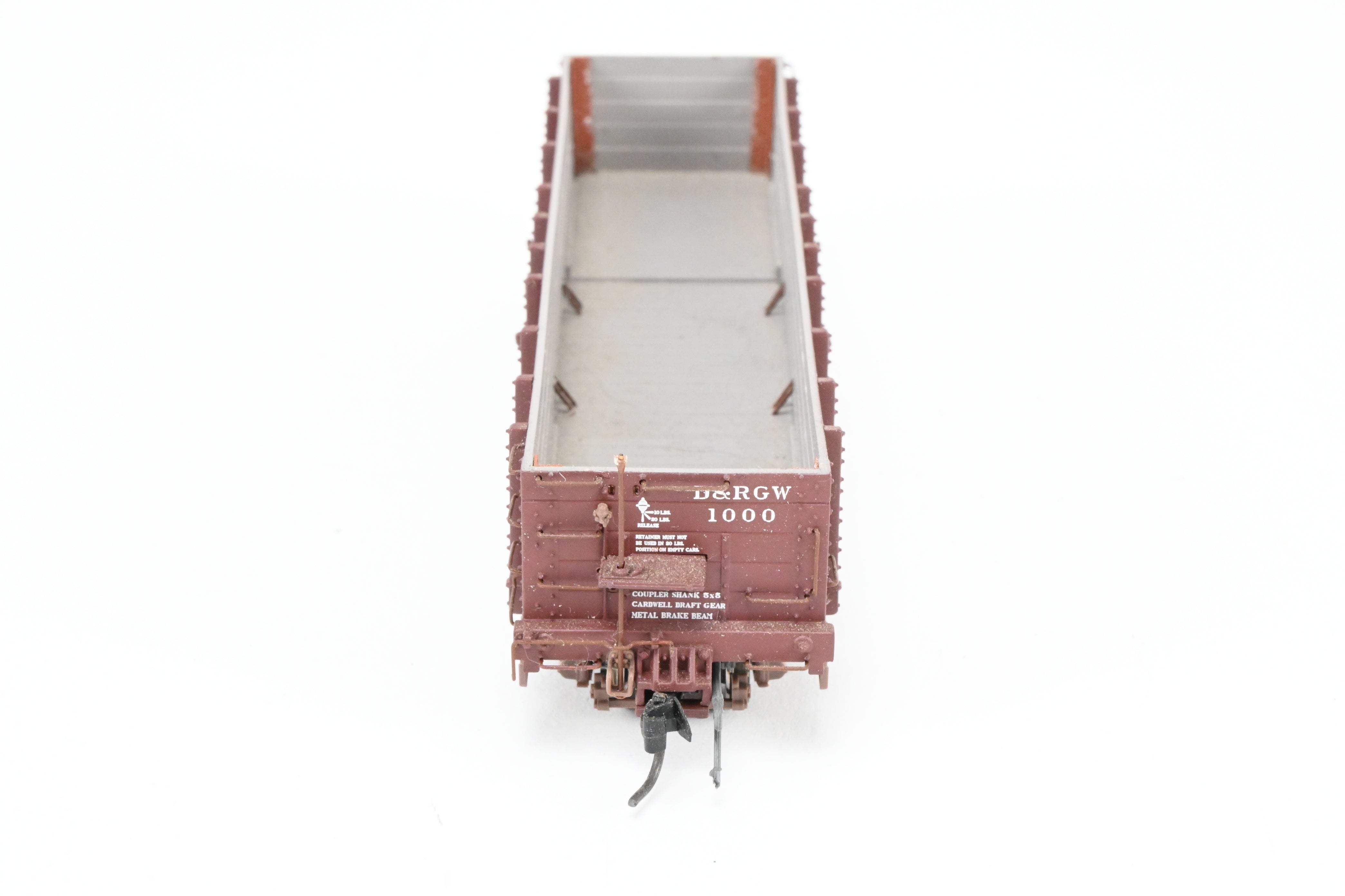 HOn3 Scale Blackstone Models D&RGW - Denver & Rio Grande Western High Side Gondola Model with Moffat Tunnel Herald No. 1000 and Missing Brake Wheel for Model Train Enthusiasts