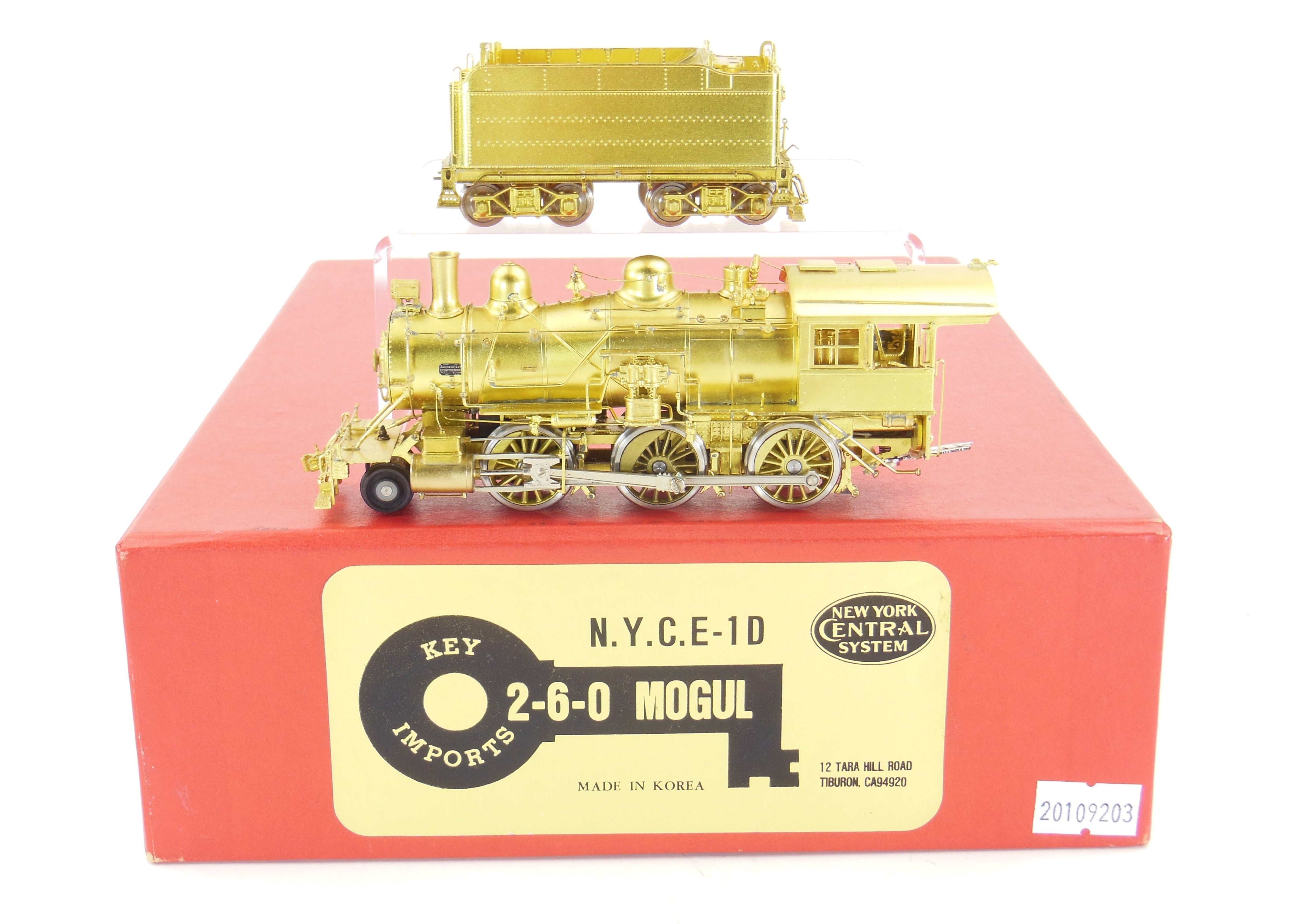 HO Scale Brass Model Train Key Imports from NYC - New York Central E - 1D 2 - 6 - 0 Mogul Locomotive