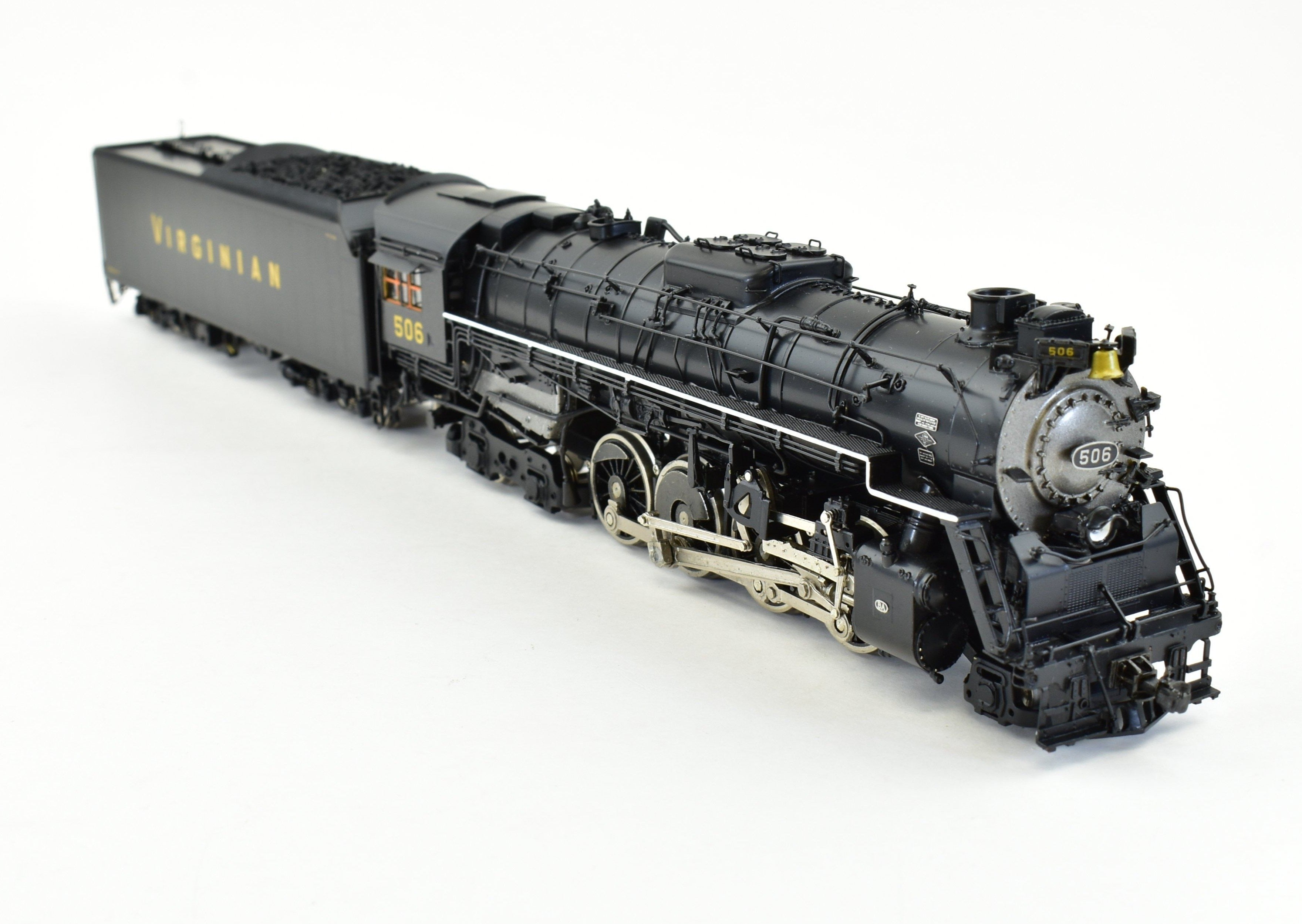HO Scale Brass Precision Scale Co. Virginian BA 2-8-4 Berkshire Model Steam Locomotive, Precision Scale Co. VGN, Sold As-Is Without Lights