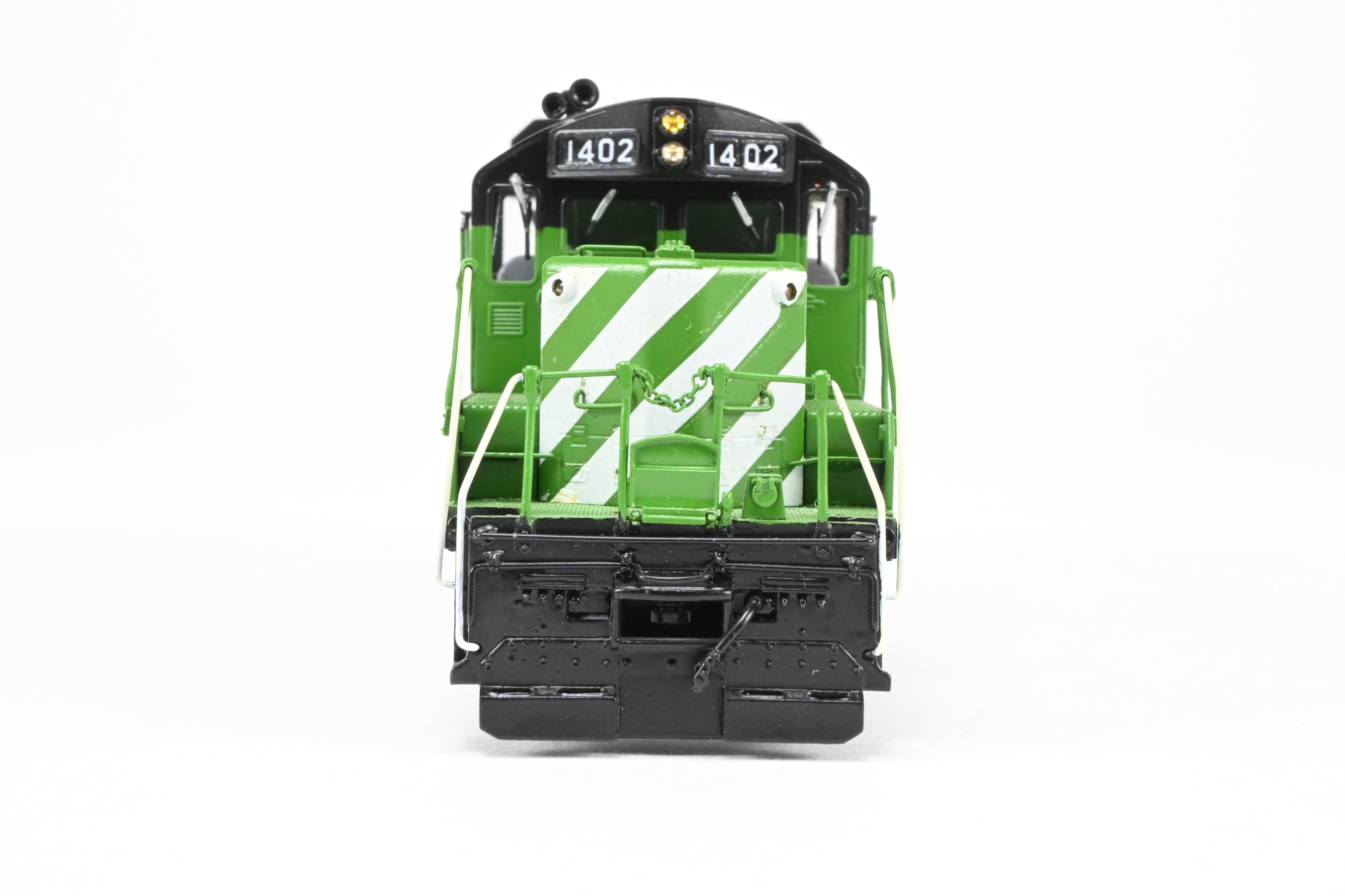 HO Scale Brass Model Train - Oriental Limited BN - Burlington Northern EMD GP - 7 Chop Nose Locomotive with Custom Painting and Numbering CP #1402