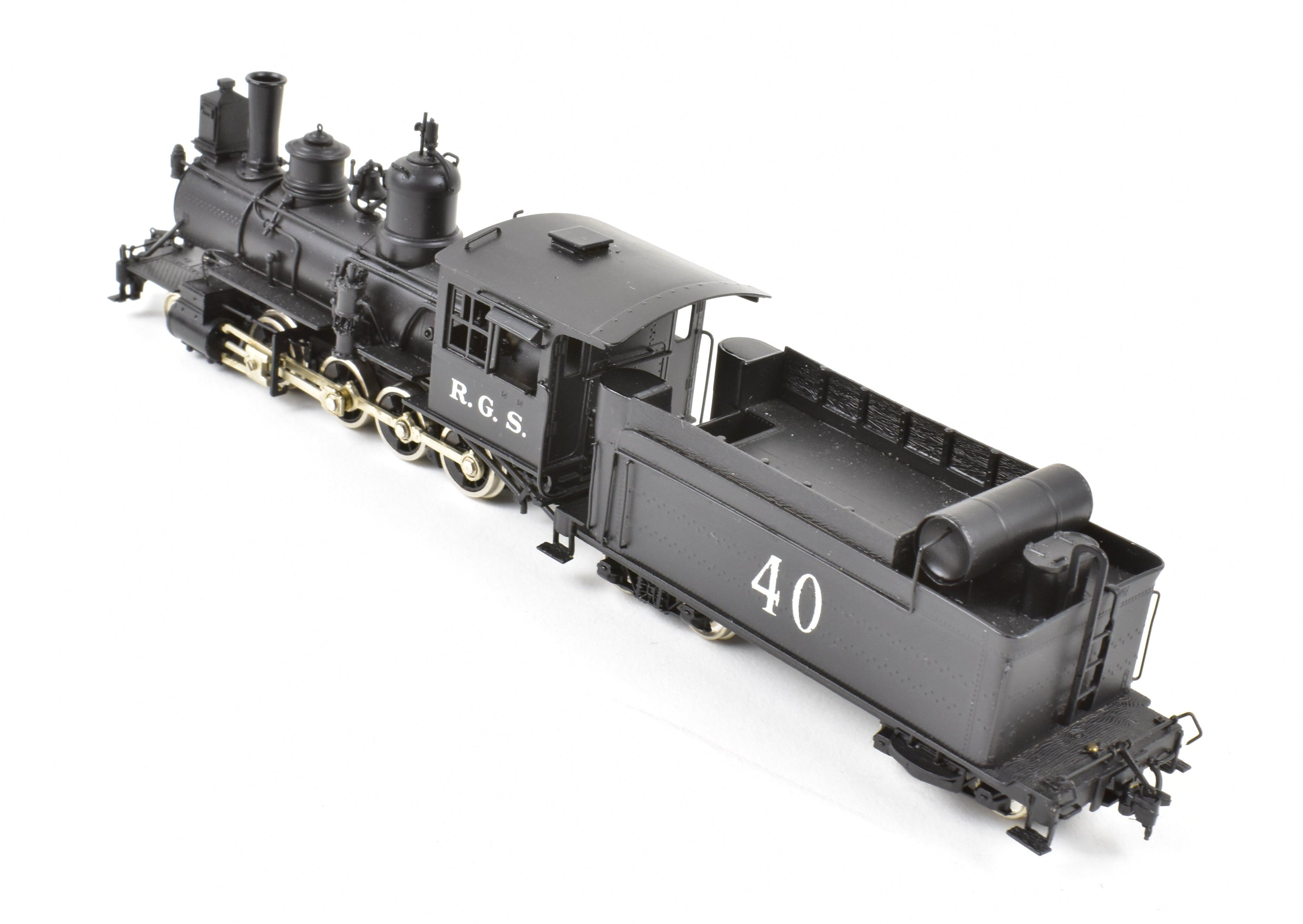 HOn3 Scale Brass Model Train - Key Imports RGS Rio Grande Southern C - 19 No. 40 2 - 8 - 0 Consolidation Factory - Painted Replica