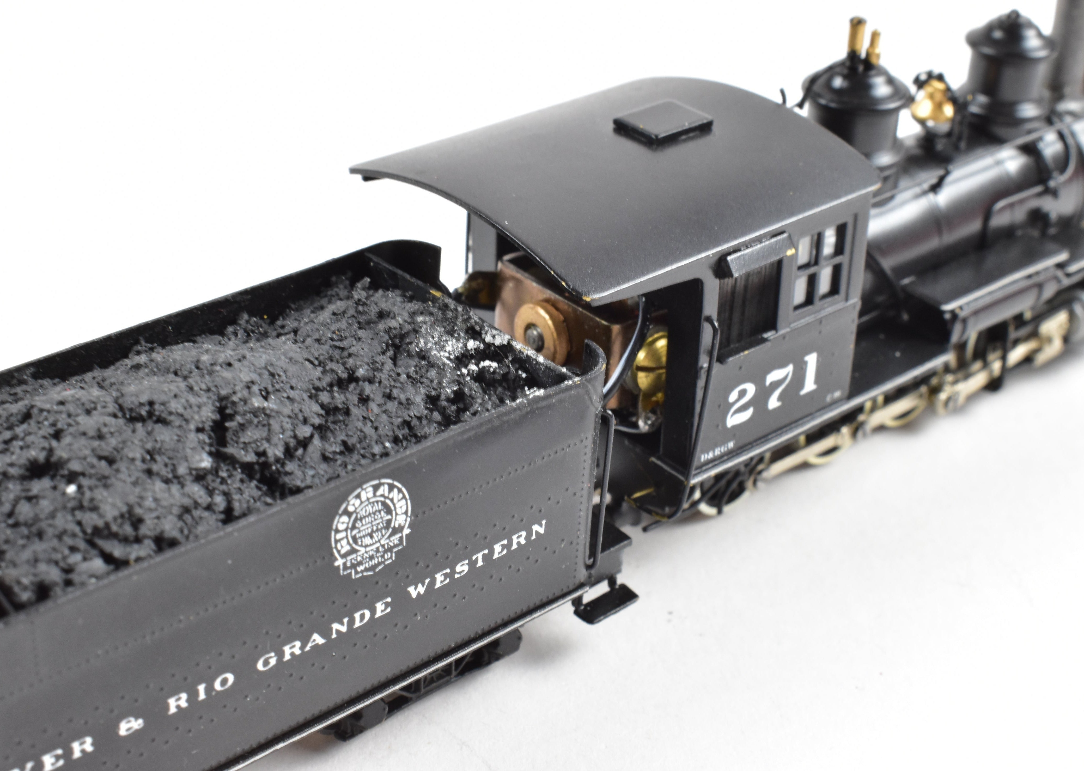 HOn3 Brass Westside D&RGW C-16 2-8-0 #271 with SoundTraxx Tsunami DCC