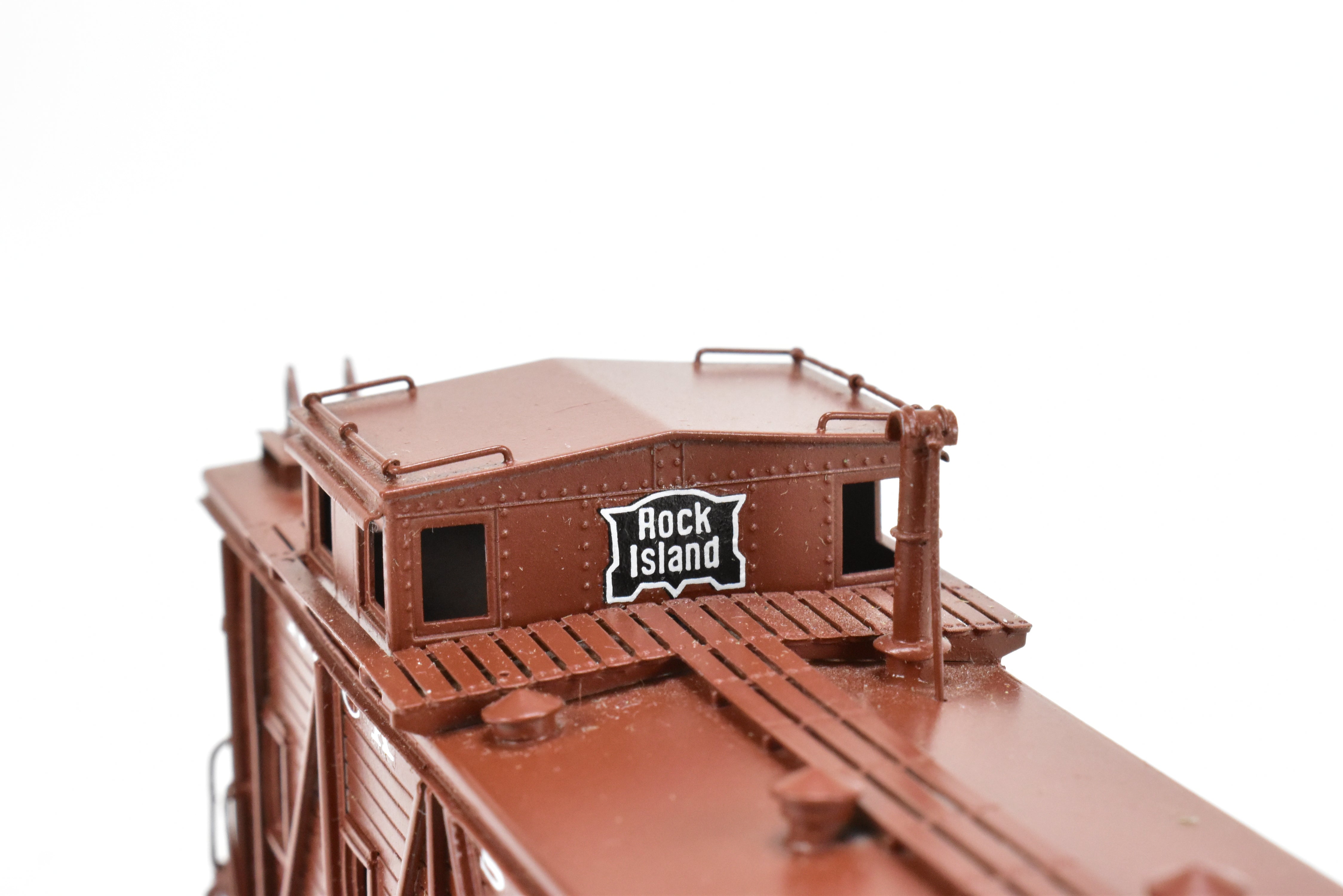 HO Scale Brass Model Train - Overland Models, Inc. (OMI) CRI&P - Rock Island Outside Braced Wood Caboose CP No.17925 with Replacement Trucks