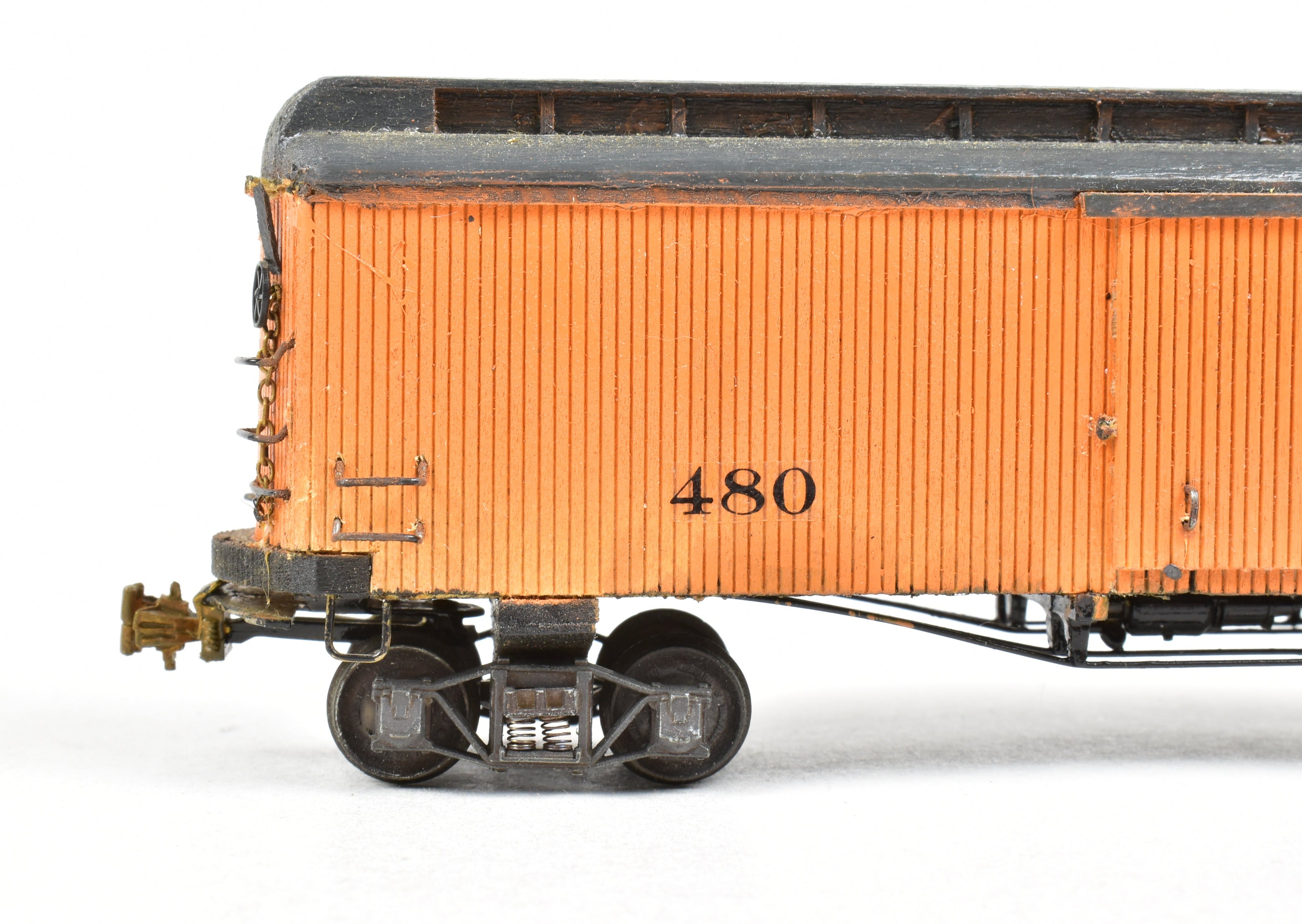 La Belle Woodworking Illinois Terminal Freight/Baggage Trailer #480, Well-Built & Painted