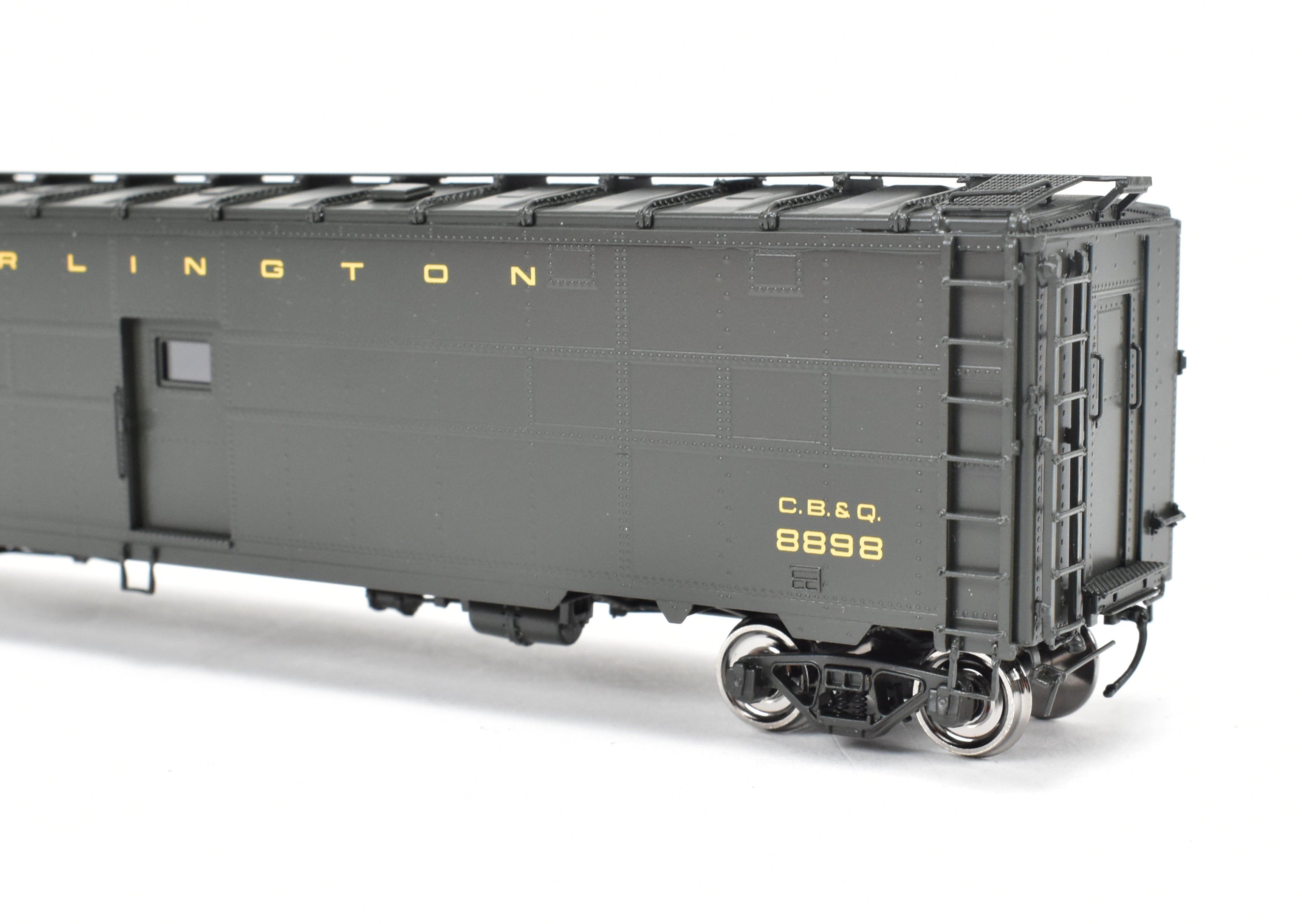 HO Brass Precision Scale Co. CB&Q Burlington Route BE-1 Express Car Factory Painted