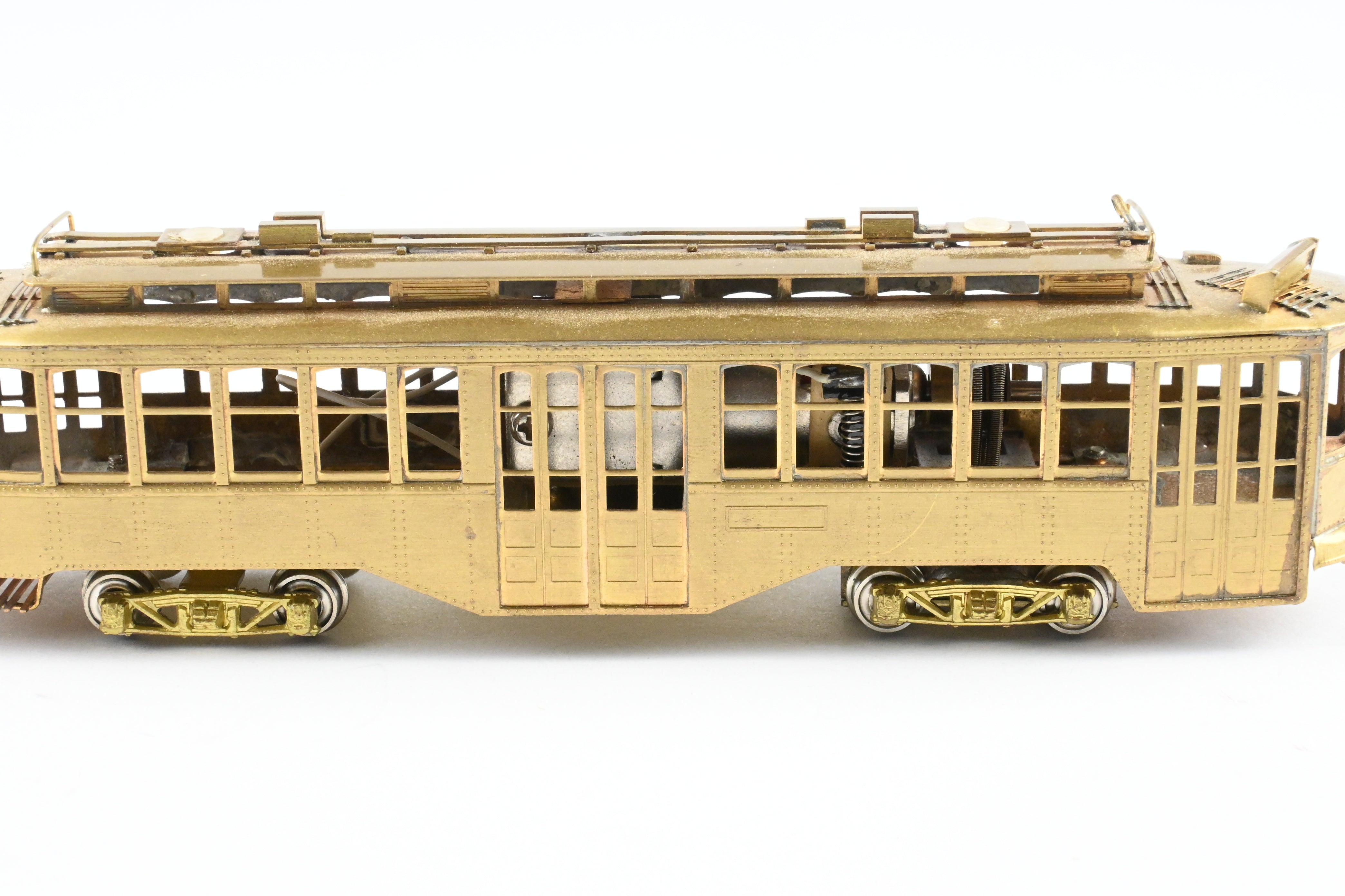 HO Scale Brass Pittsburgh Railway Co. Double Ended Jones Trolley in Reboxx, Poles Missing