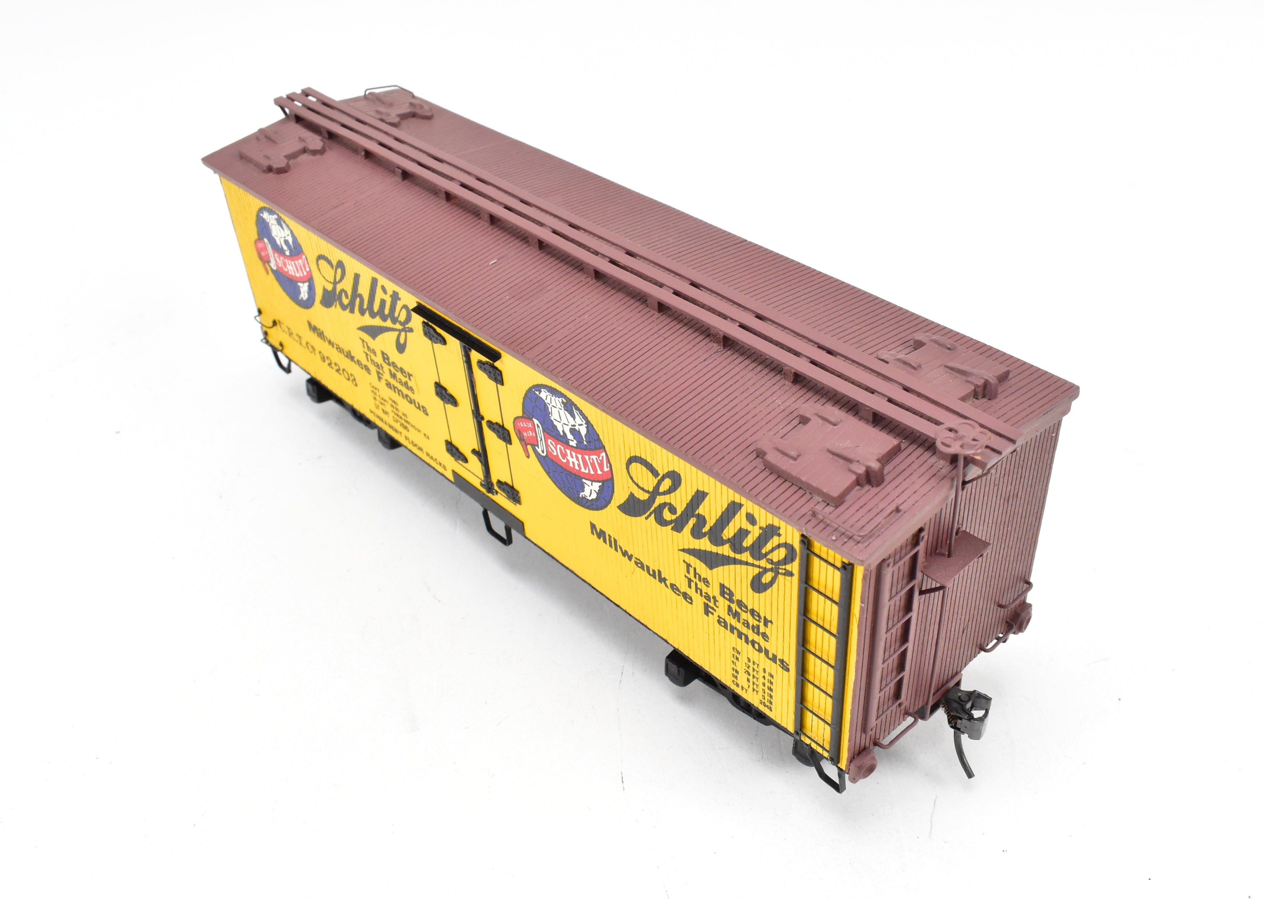 O Scale 36' Wood Beer Reefers: Schlitz & Old Heidelberg - 2 Professionally Built & Painted Models