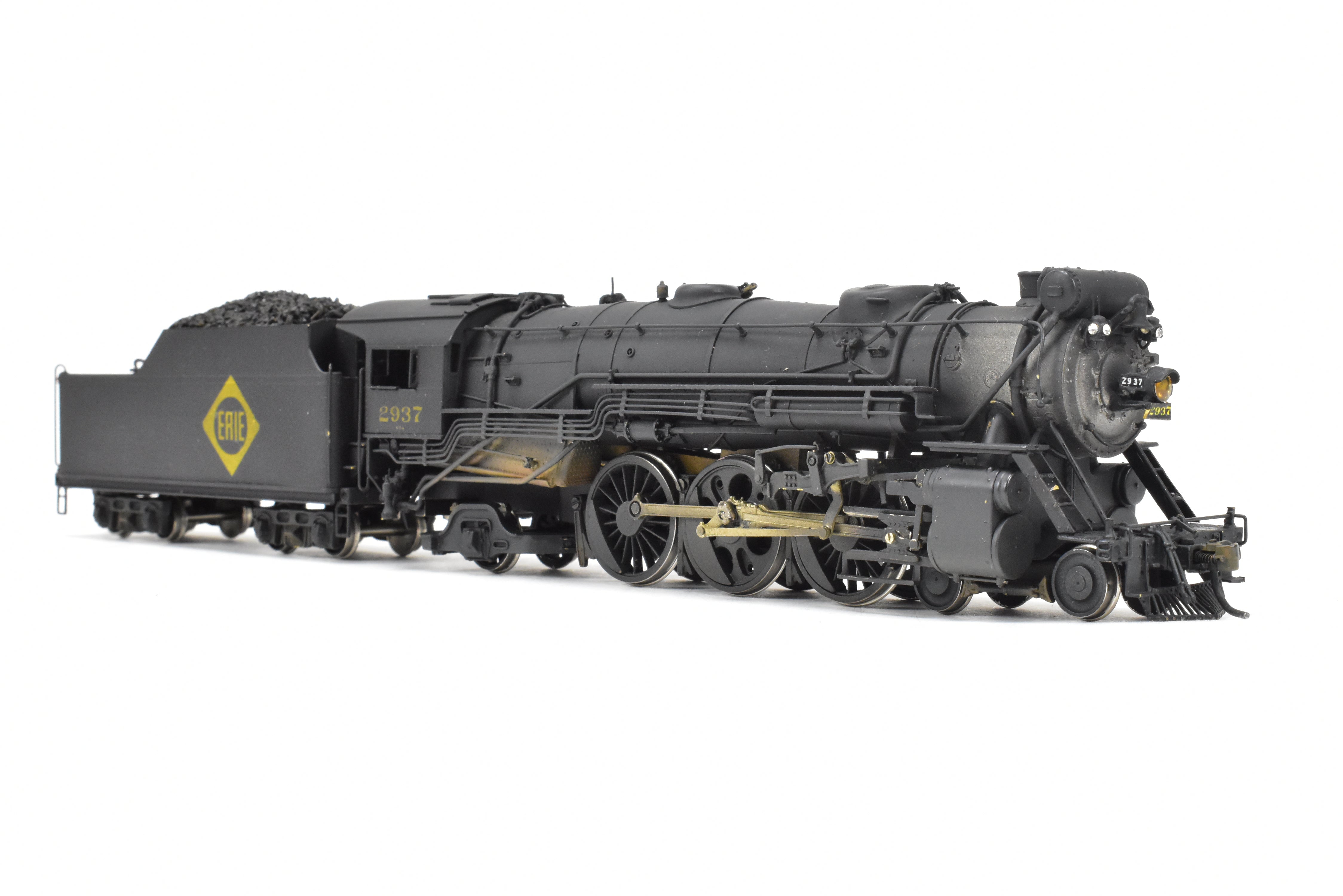 1941 Era HO Brass Key Imports Erie Railroad K - 5a 4 - 6 - 2 Pacific C/P #2937 Model