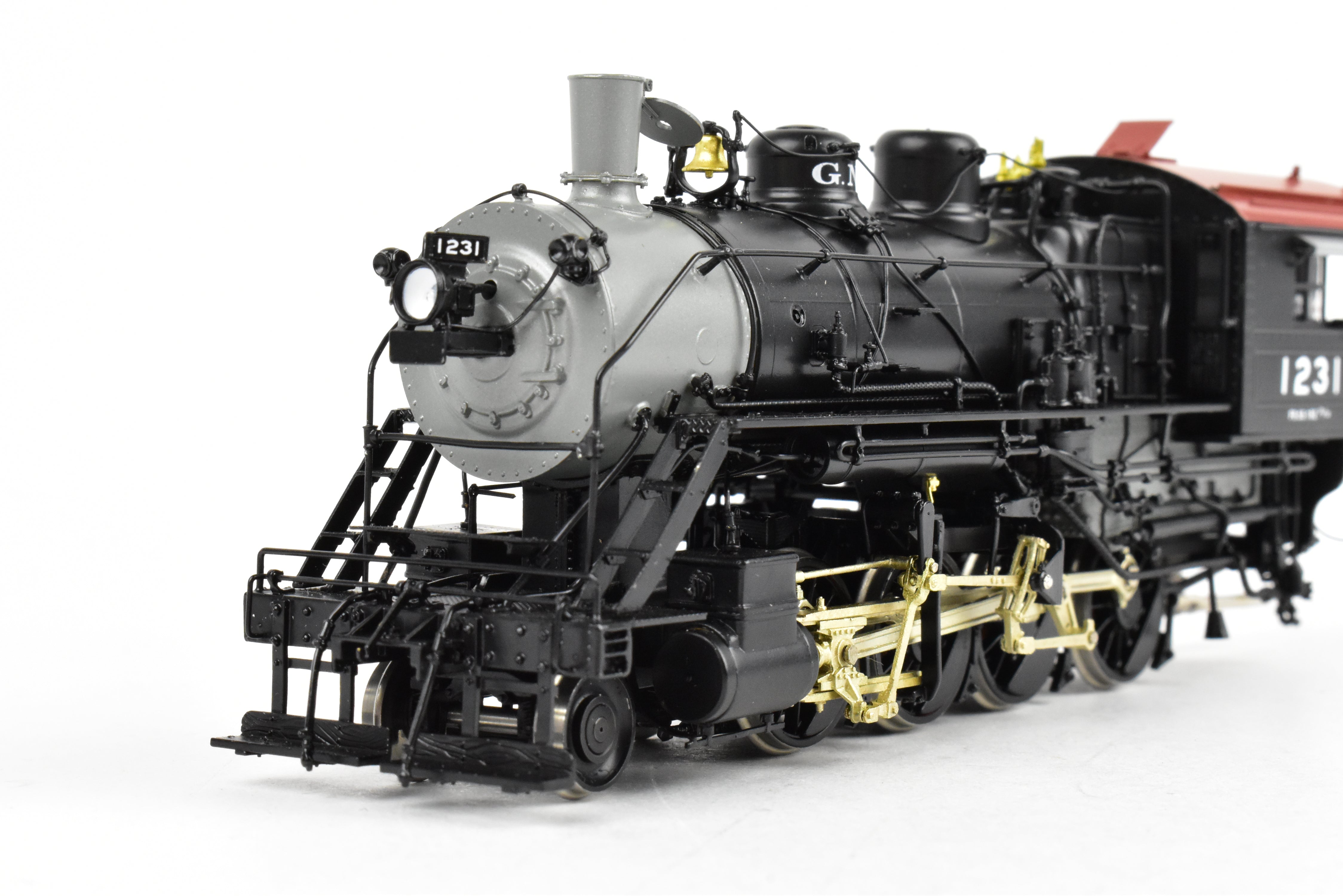 HO Brass GN - Great Northern F-8 2-8-0 FP Black Oil-Fired No. 1231 Model