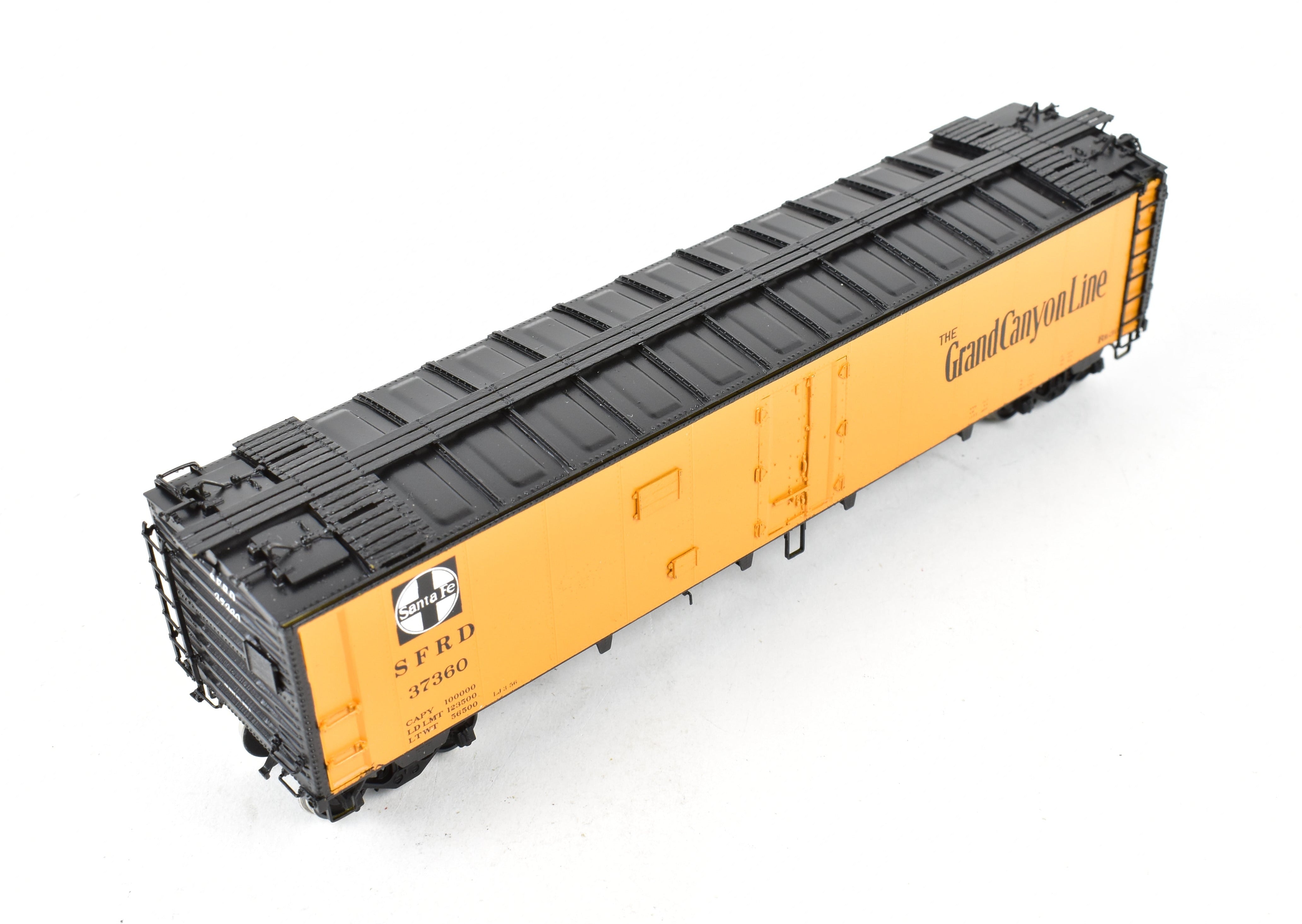 HO Scale Brass Model - Overland Models, Inc. ATSF - Santa Fe SFRD Rr - 30 Class 50 - Foot Ice Bunker Steel Refrigerator Car with Custom Painting by Turner Junction Models