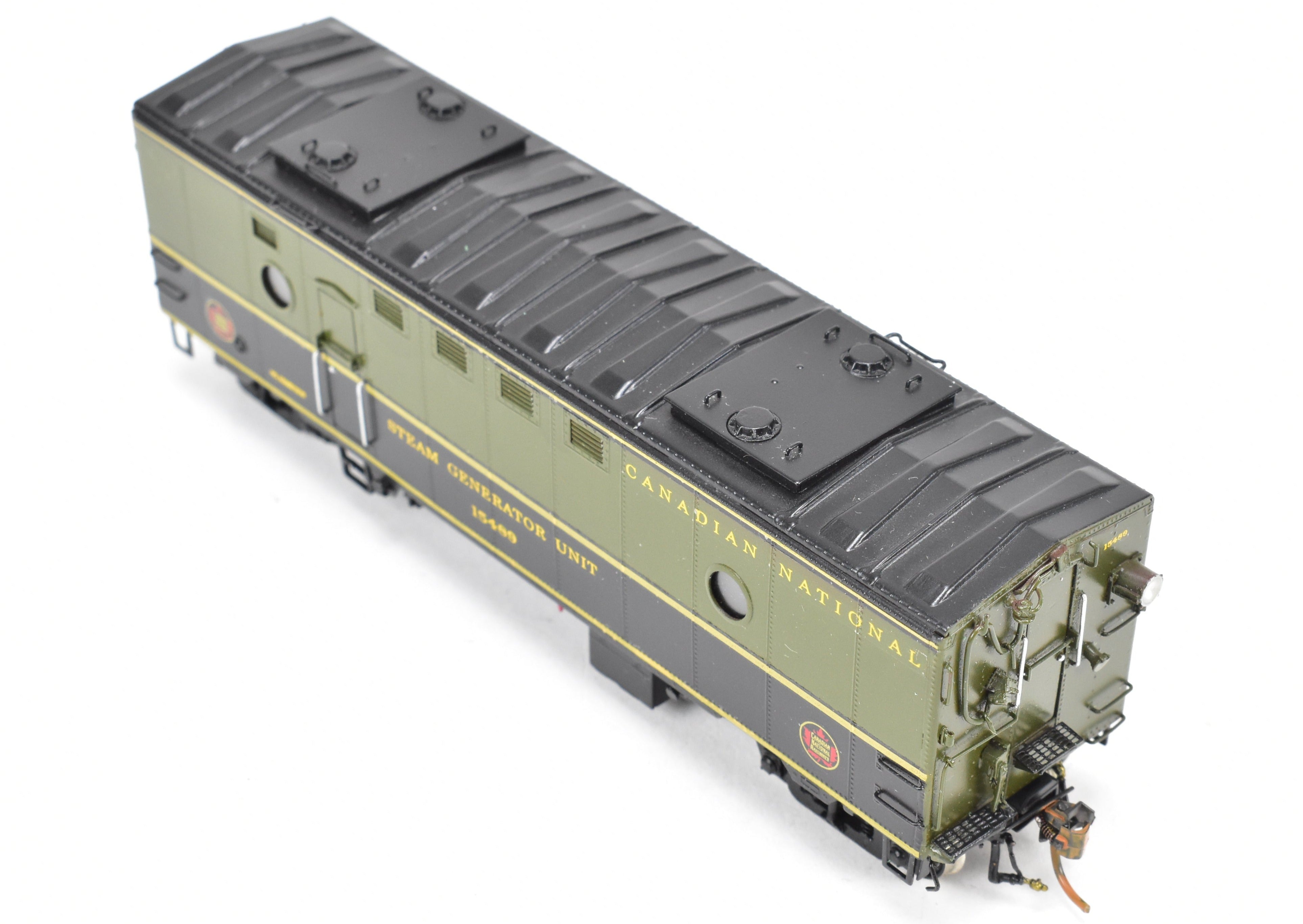 HO Scale Brass Steam Heater Car Model - Custom Painted for Canadian National Railway (CNR) by Overland Models, Inc., Numbered 15489