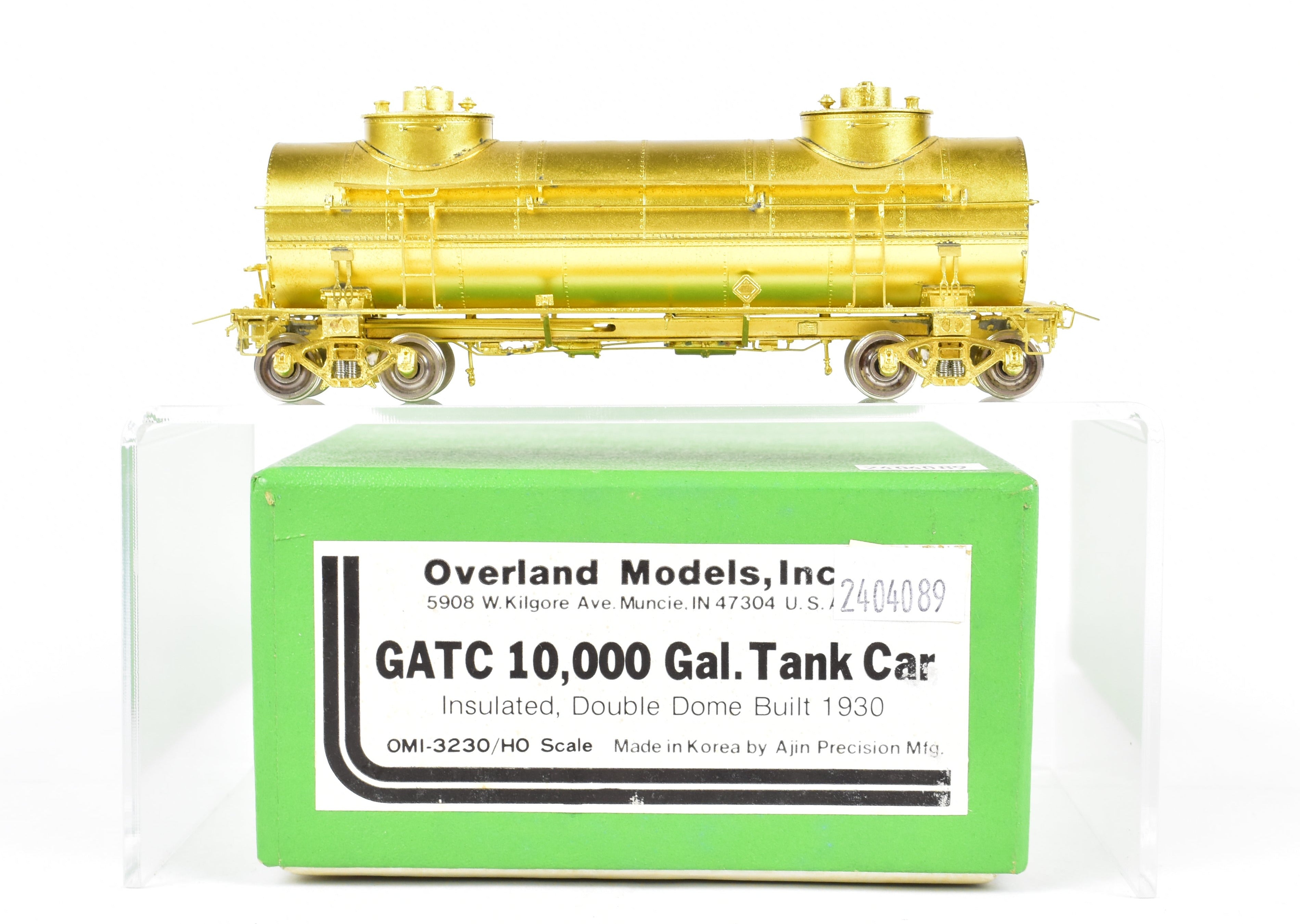 HO Scale Brass OMI - Overland Models, Inc. GACX 10,000 Gallon Two Dome Tank Car for Various Railroad Roads
