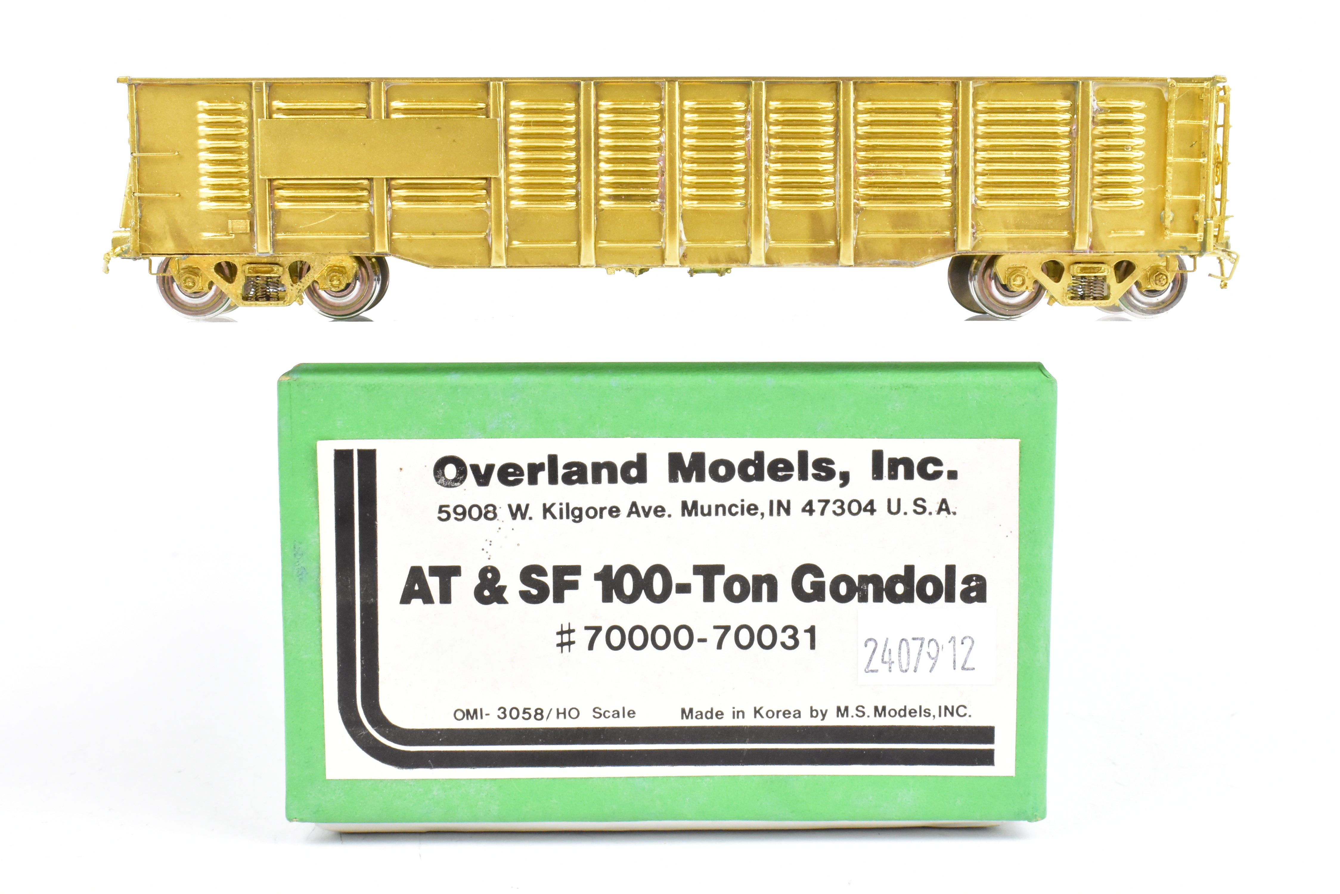 HO Brass ATSF - Santa Fe 100 Ton Gondola by OMI Overland Models