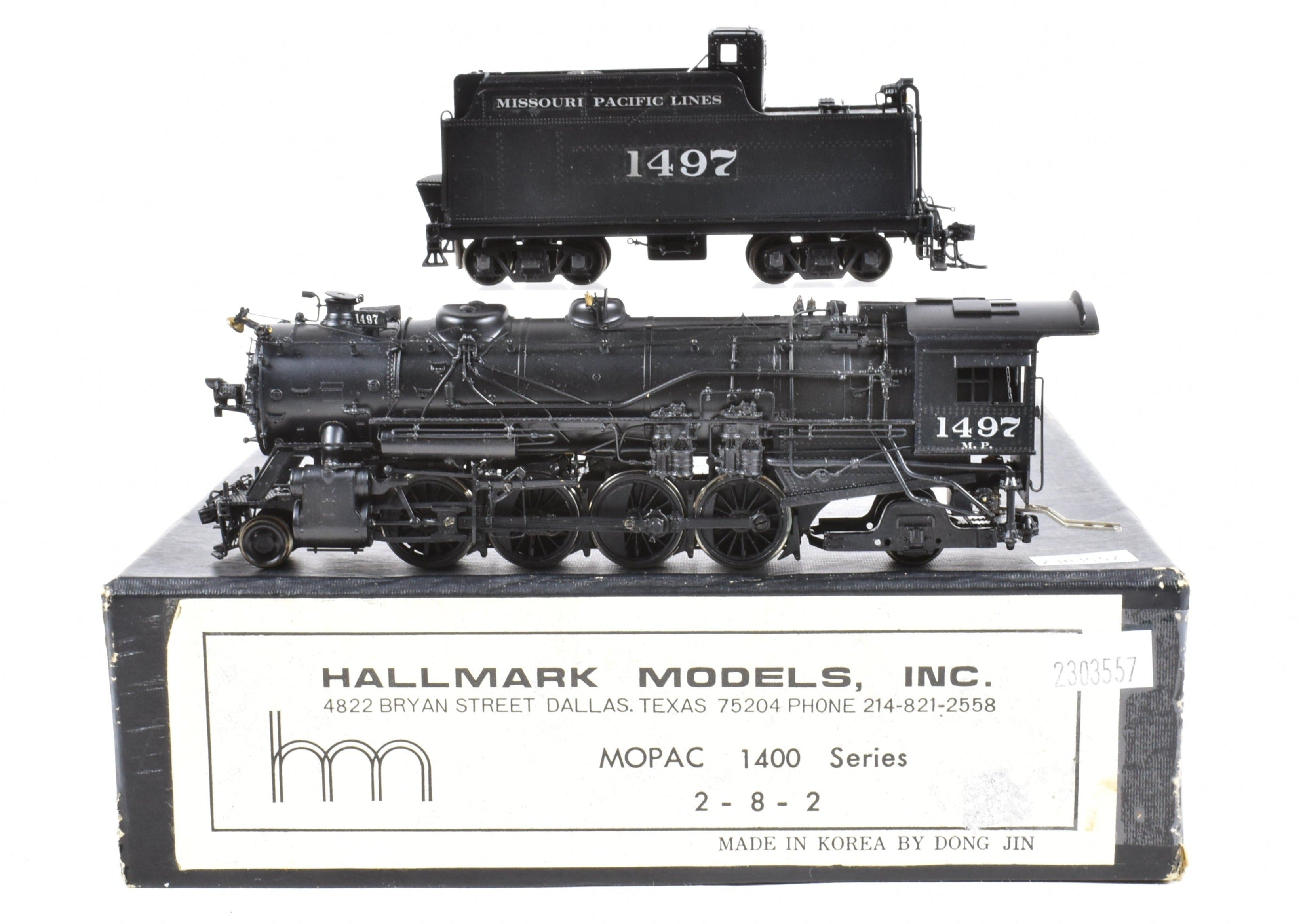 HO Scale Brass Missouri Pacific 1400 2-8-2 Mikado by Hallmark Custom Painted