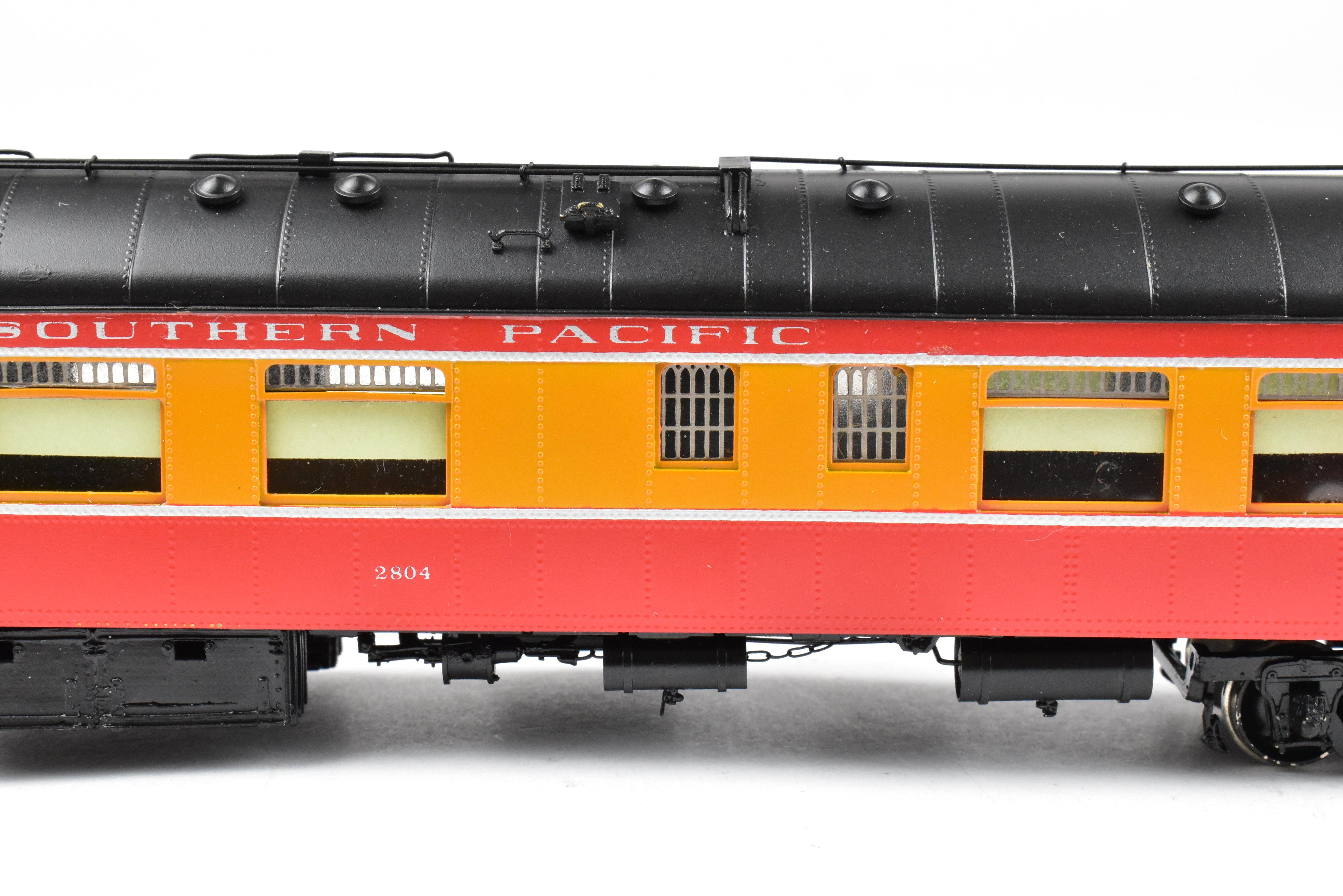 HO Scale Brass Precision Scale Co. Model - Southern Pacific Harriman CS 72' Observation Car of Class 70 - O - 1 in Daylight Scheme, Custom Painted and Lettered #2804