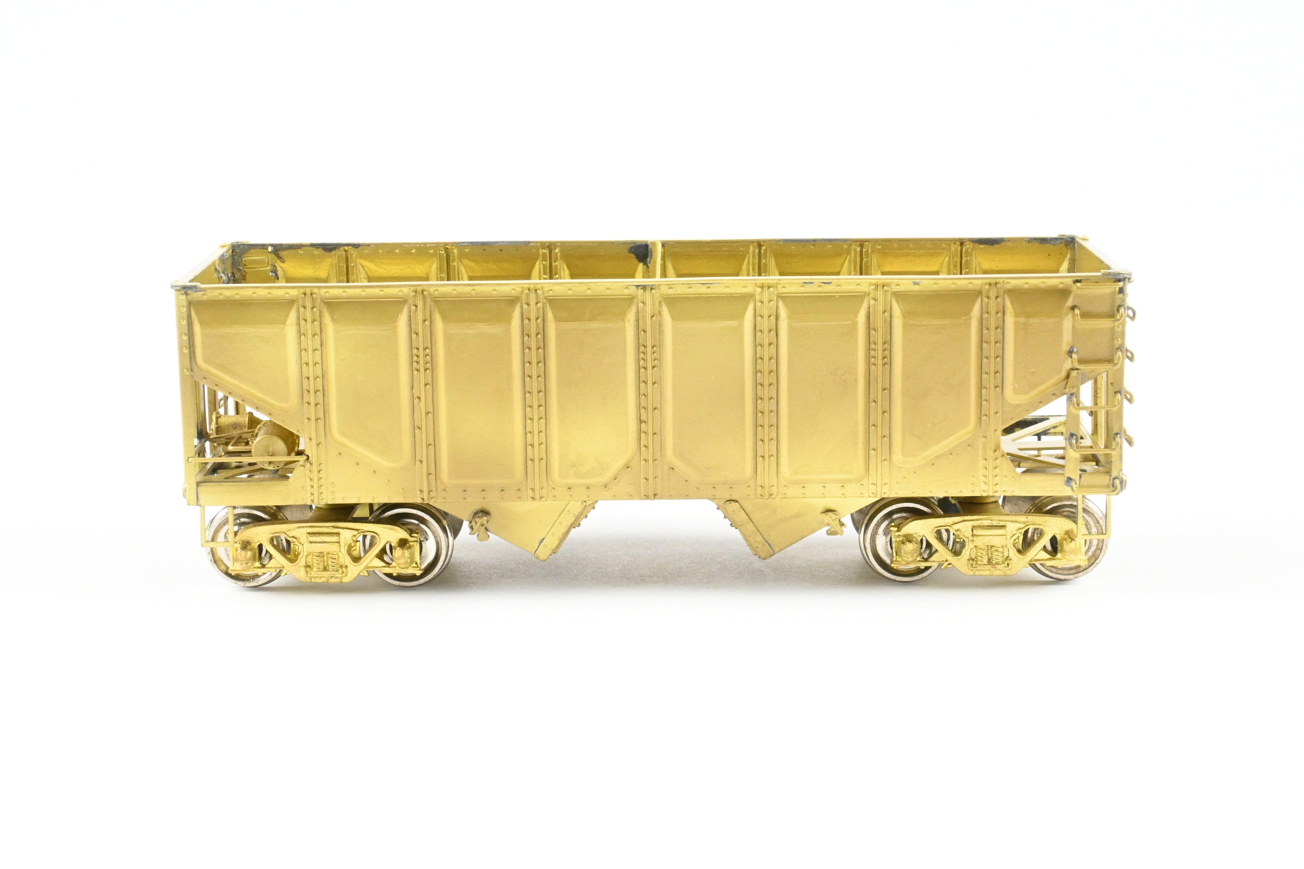 HO Scale Brass Model Train - OMI (Overland Models, Inc.) USRA (United States Railway Administration) 2-Bay Hopper Car with Pressed Sides for Various Roads in the United States