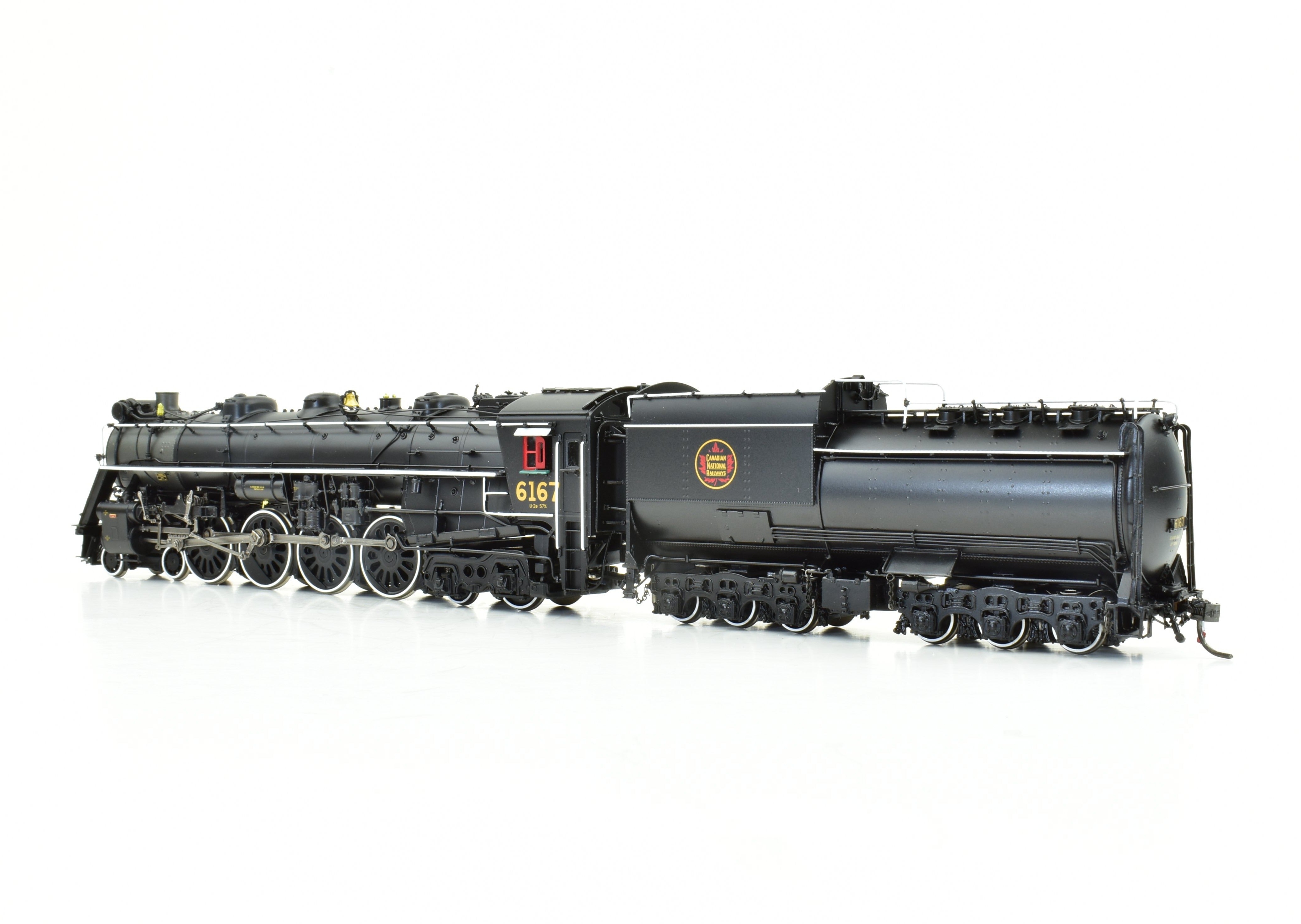 HO Scale Brass Model Train - Division Point (DVP) Canadian National Railway Class U - 2 - e 4 - 8 - 4 Steam Locomotive FP #6167