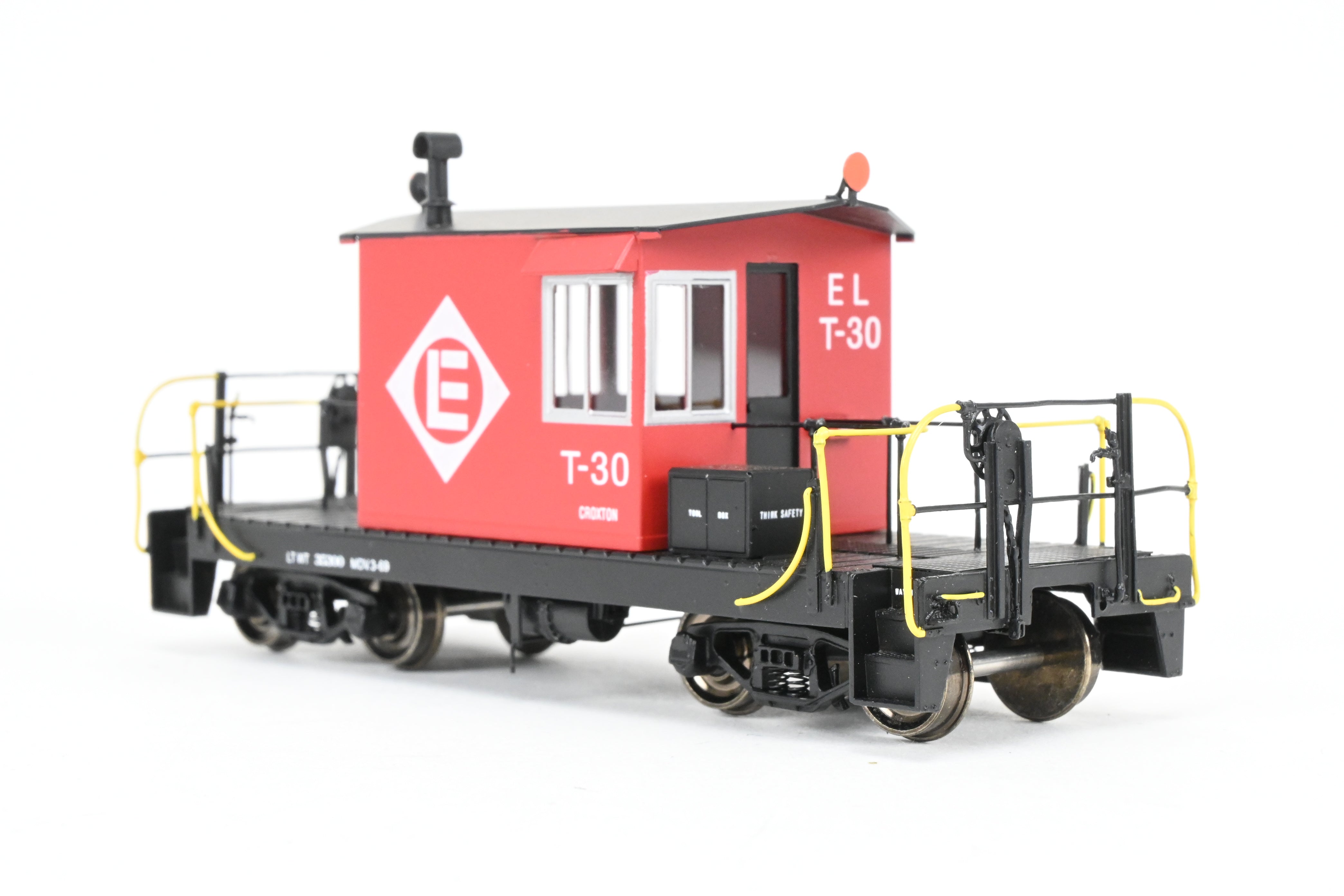HO Brass OMI Erie Lackawanna Factory-Painted Transfer Caboose No. T-30