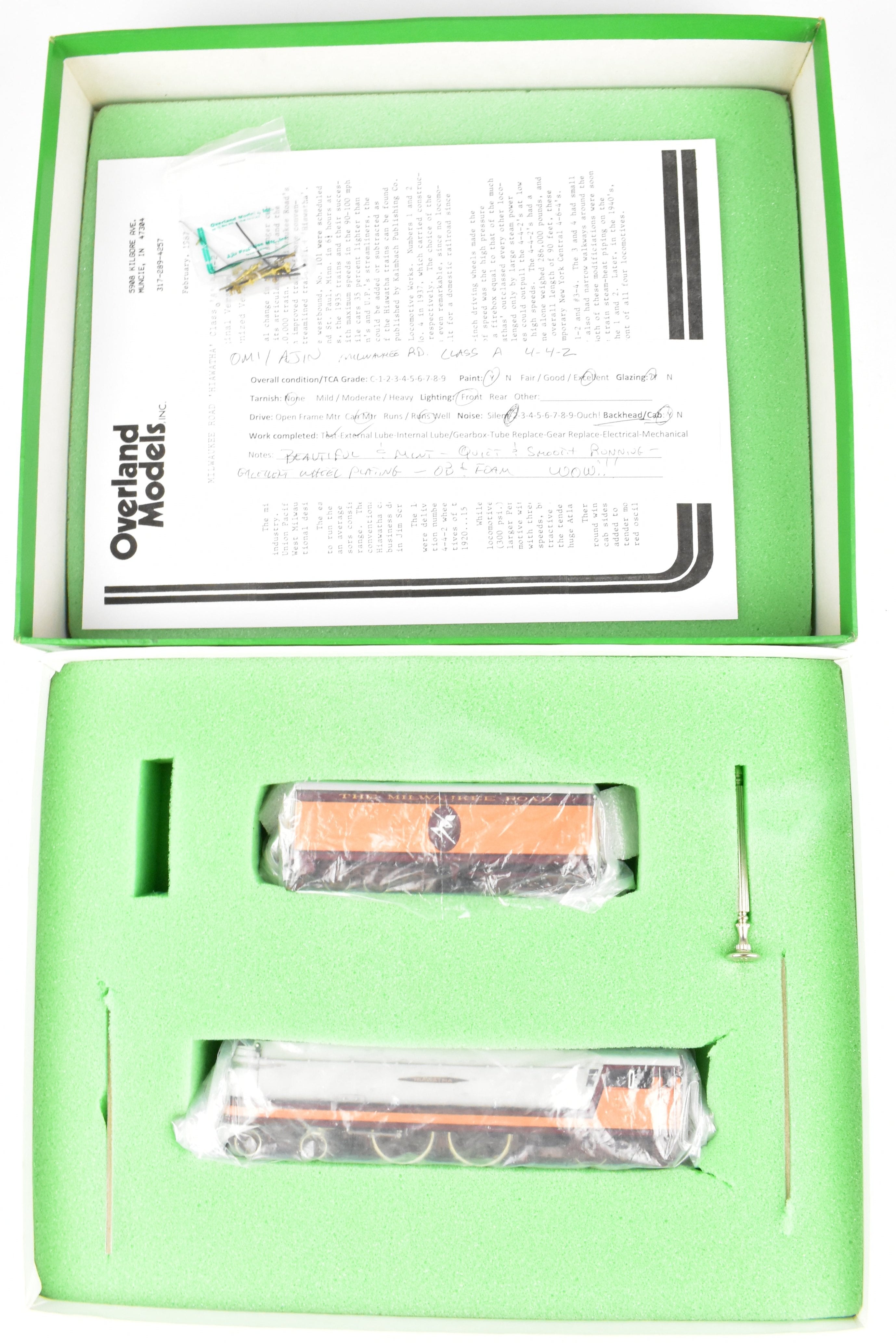 HO Scale Brass OMI MILW - Milwaukee Road A 4-4-2 Streamlined Atlantic Custom Painted #2