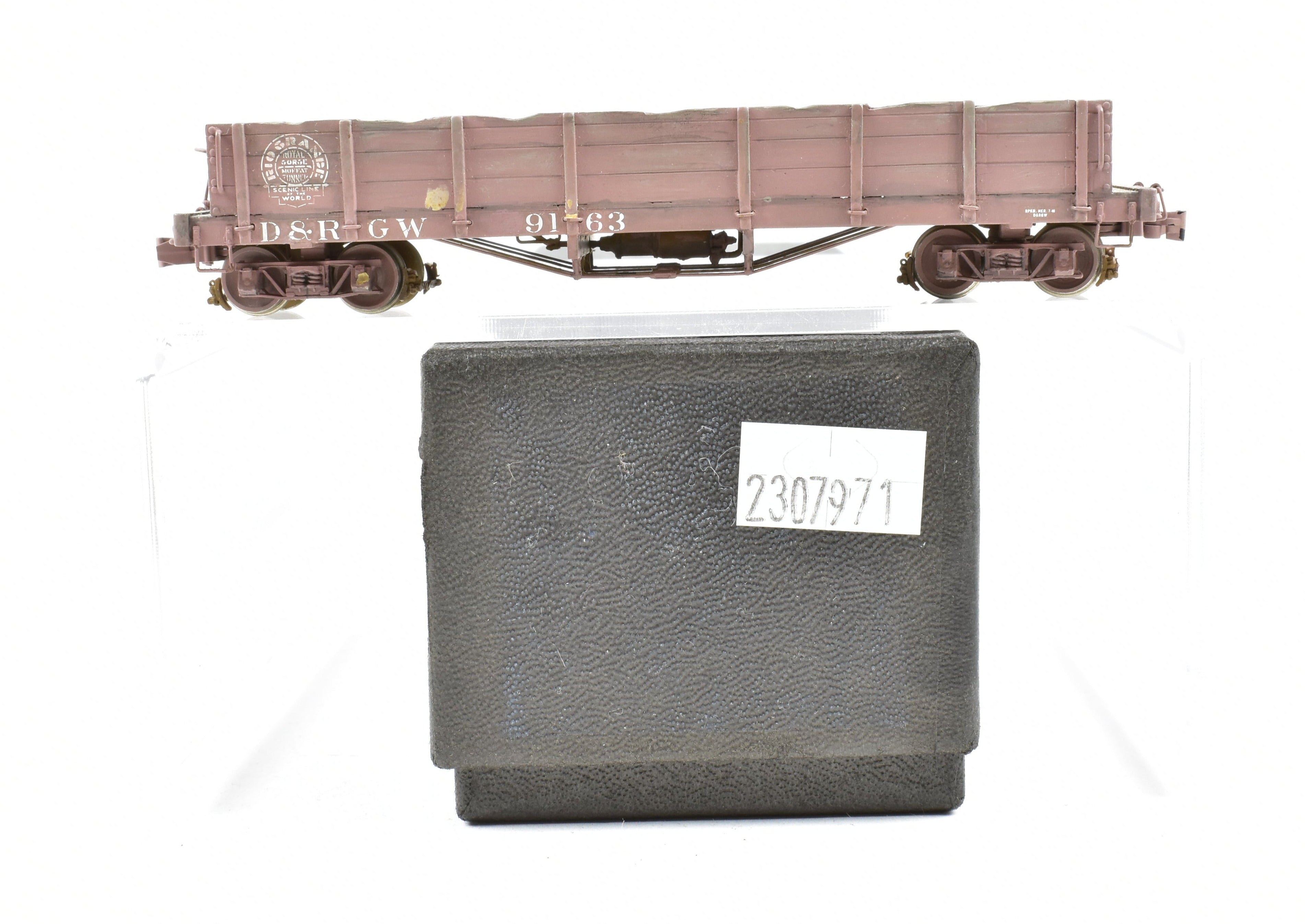 HOn3 Scale Brass Pacific Traction D&RGW - Denver & Rio Grande Western Custom Painted and Weathered Gondola Model Train Car