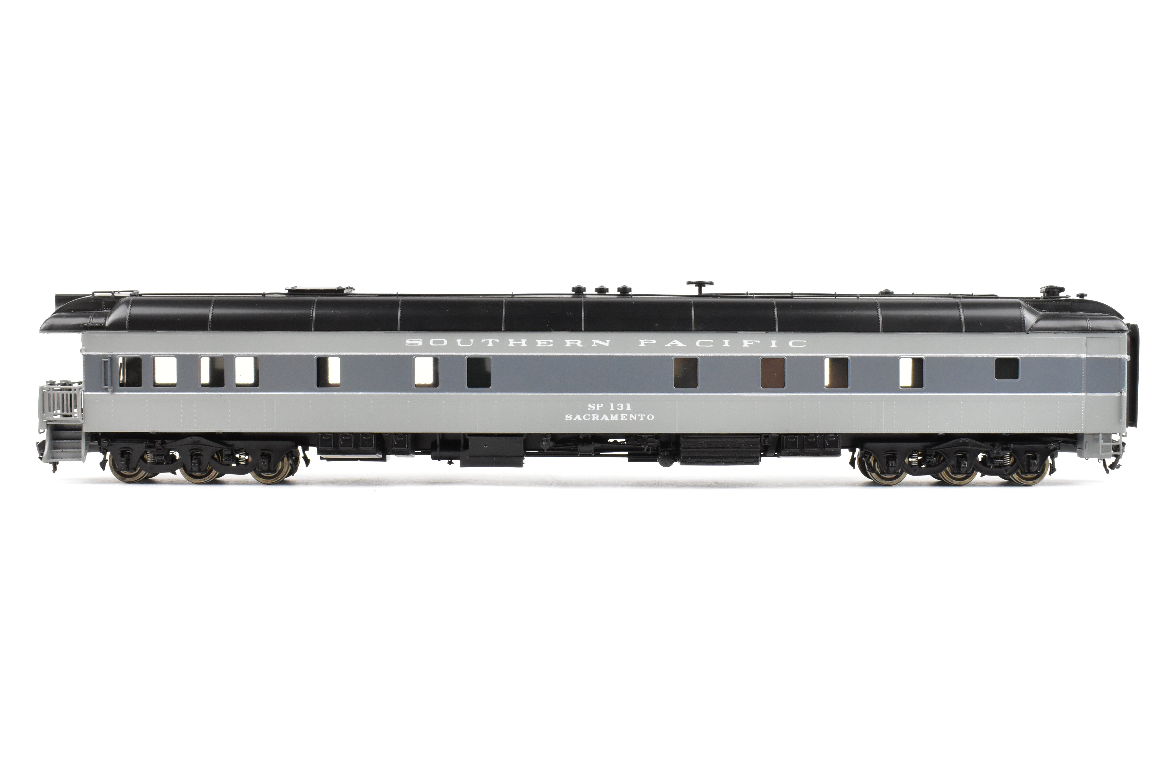 HO Brass Precision Scale Co. Southern Pacific Sacramento Business Car in Factory Two-Tone Gray