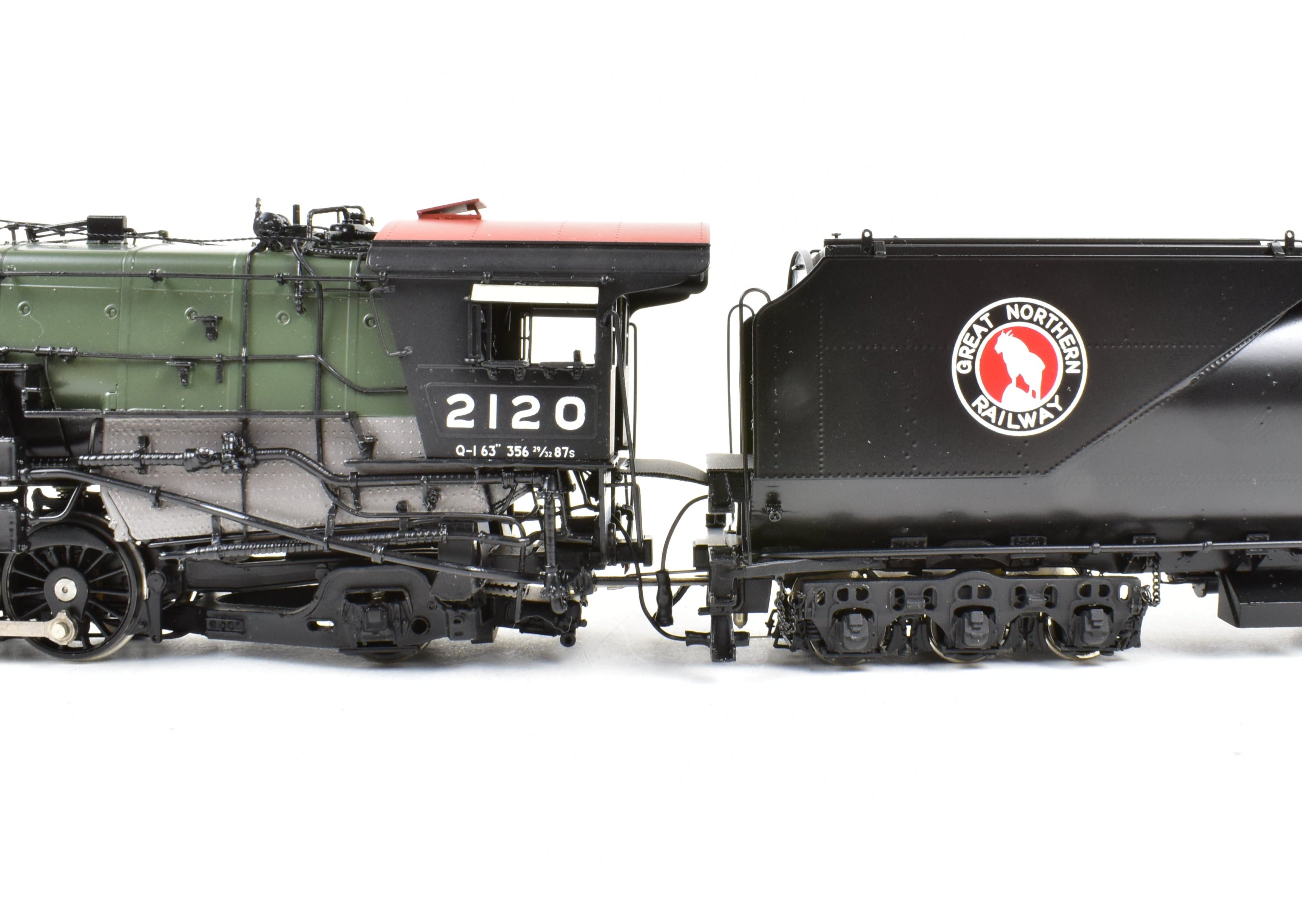 HO Scale Brass Locomotive - Challenger Imports GN - Great Northern Q - 1 2 - 10 - 2 No. 2120 FP Glacier Park Model