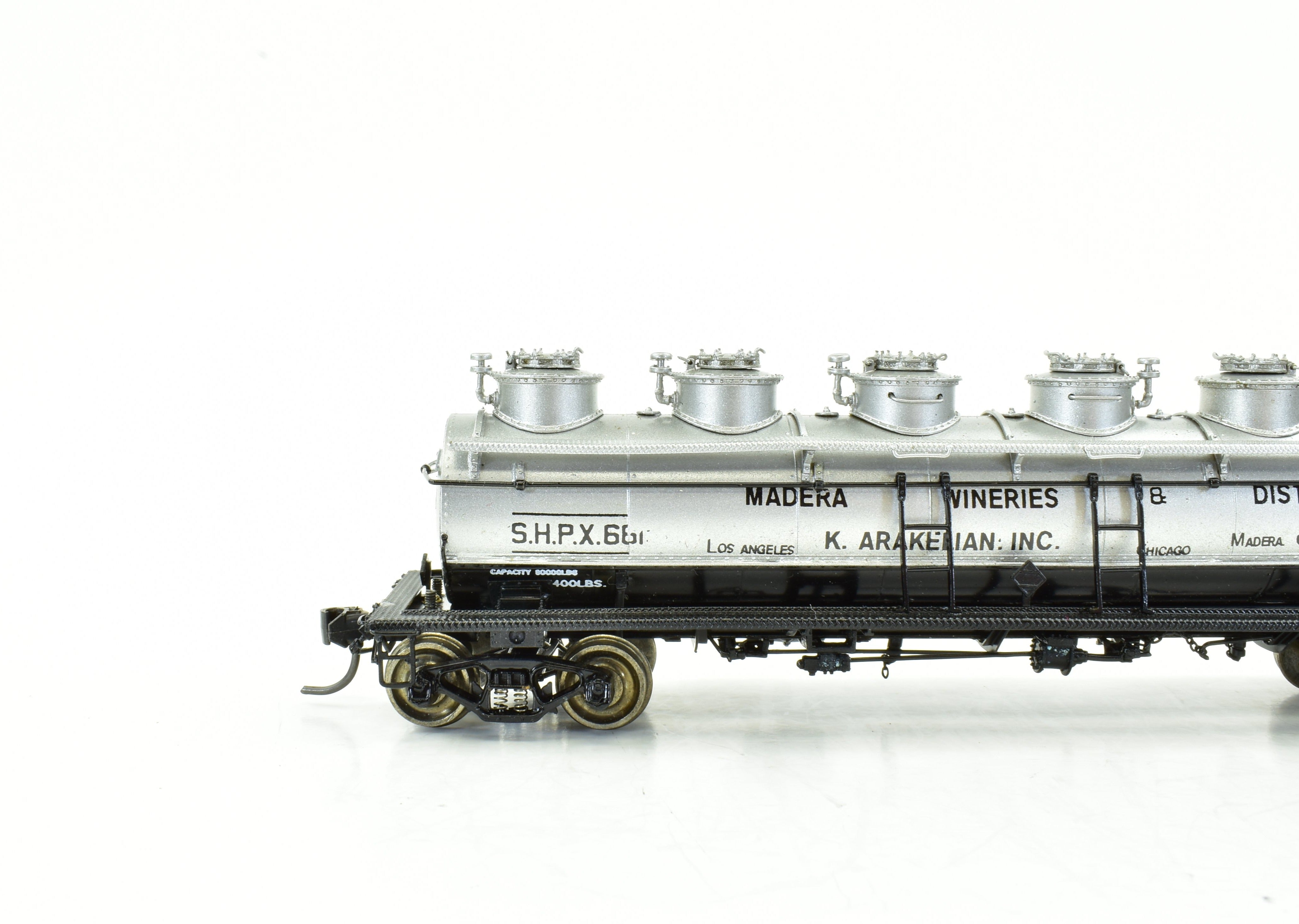 1992 HO Brass Precision Scale Co. G.A.T.X. Madera Wineries 6 Dome-Wine Tank Car