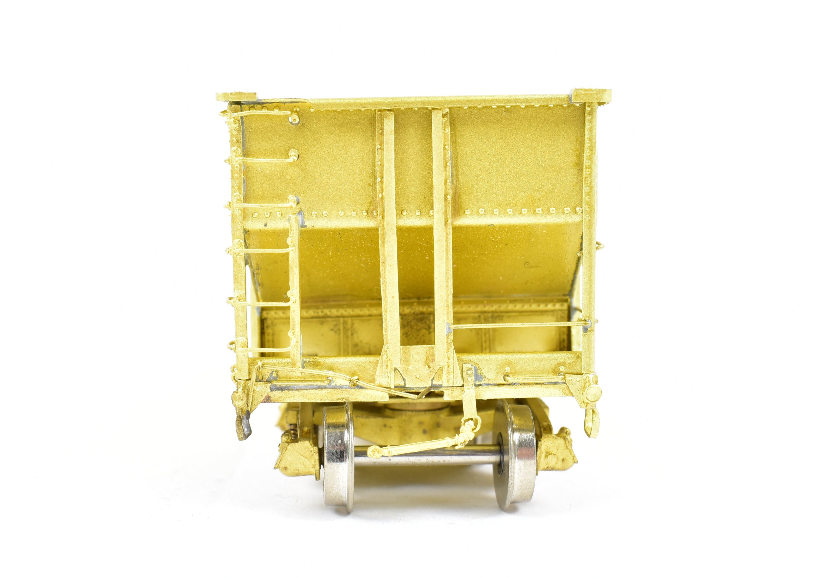 HO Scale Brass Quad Hopper Model by Overland Models, Inc. - Chicago & North Western C&NW #60001 - 60999 Winnona Rebuild with Pressed Sides for Model Train Enthusiasts