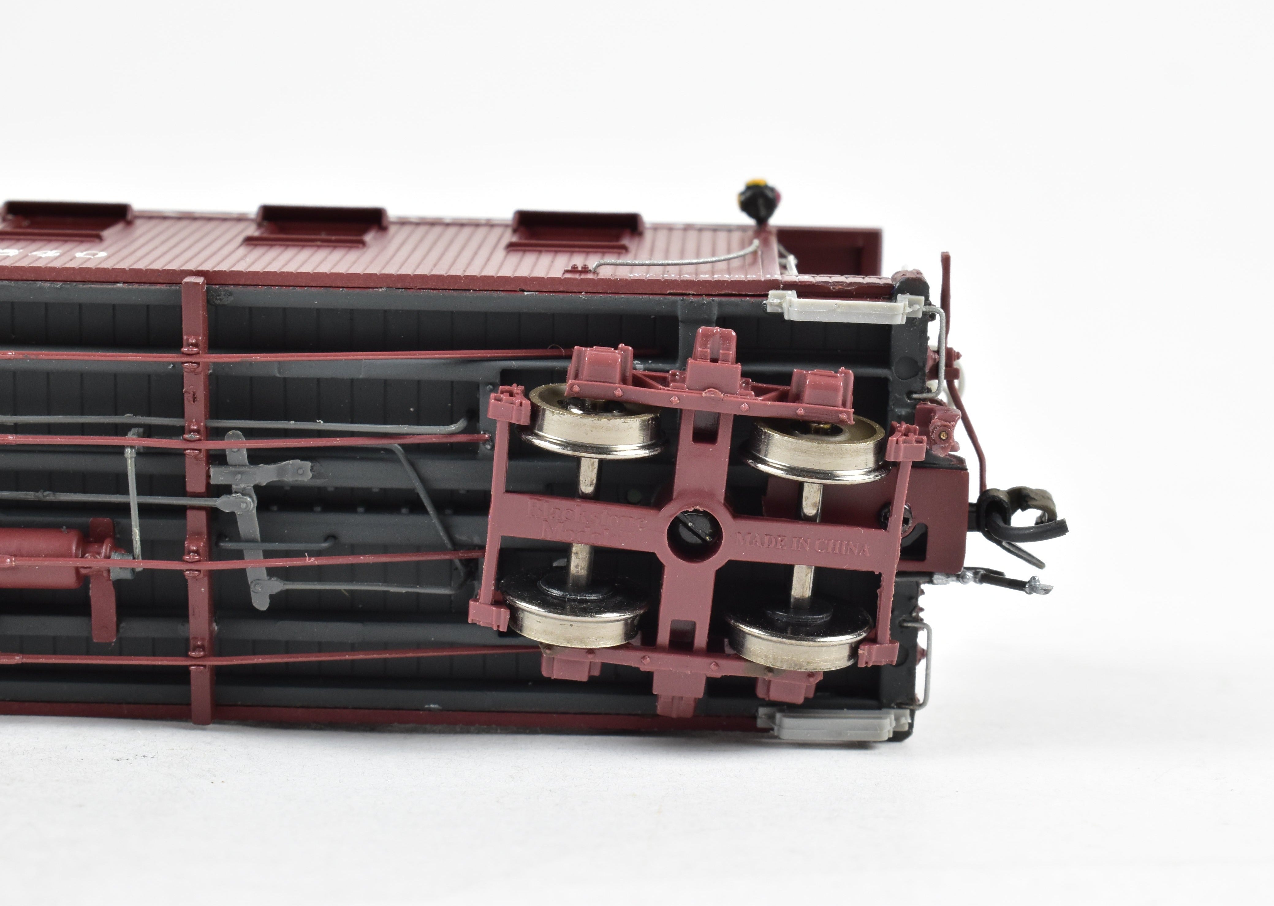 HOn3 Scale Plastic Model - Blackstone Models' Denver & Rio Grande Western Long Caboose, Factory Painted in Rio Grande Flying Herald, No. 0540