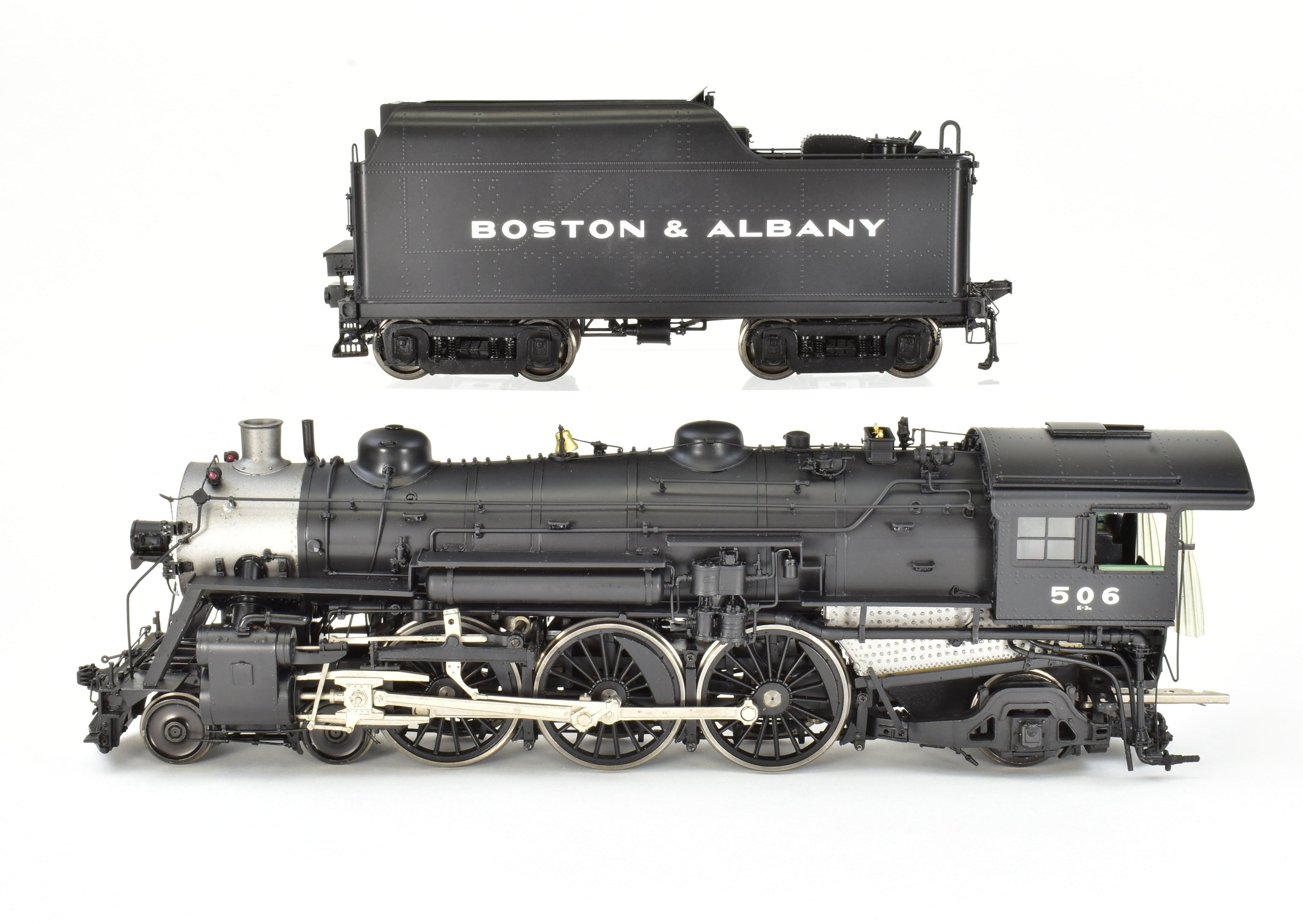 O Scale 1:48 Brass Steam Locomotive - Key Imports B&A - Boston & Albany K-3n 4-6-2 Pacific Factory Painted Model #506