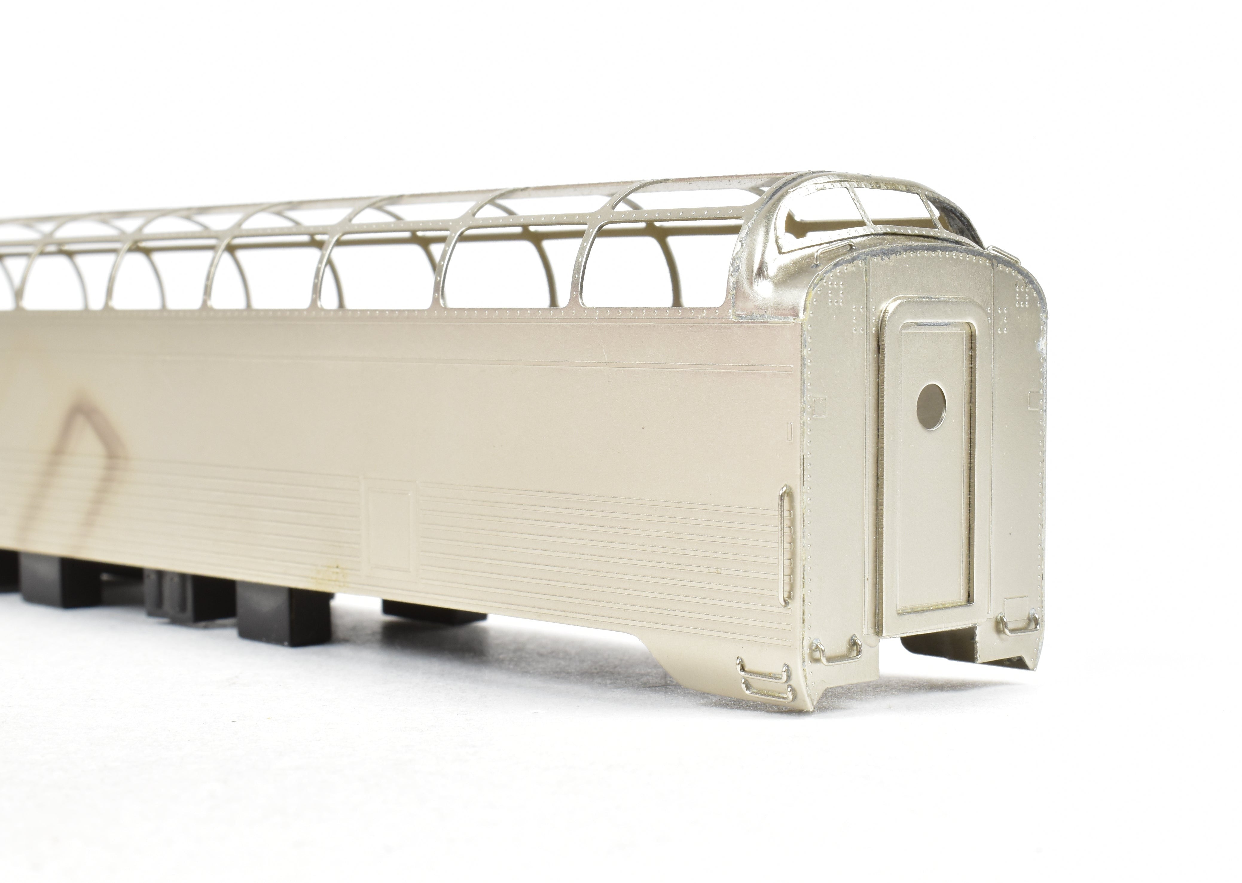 HO Scale Brass Model of Southern Pacific 3/4 Length Dome Corrugated Train Car by S. Soho & Co. without Trucks
