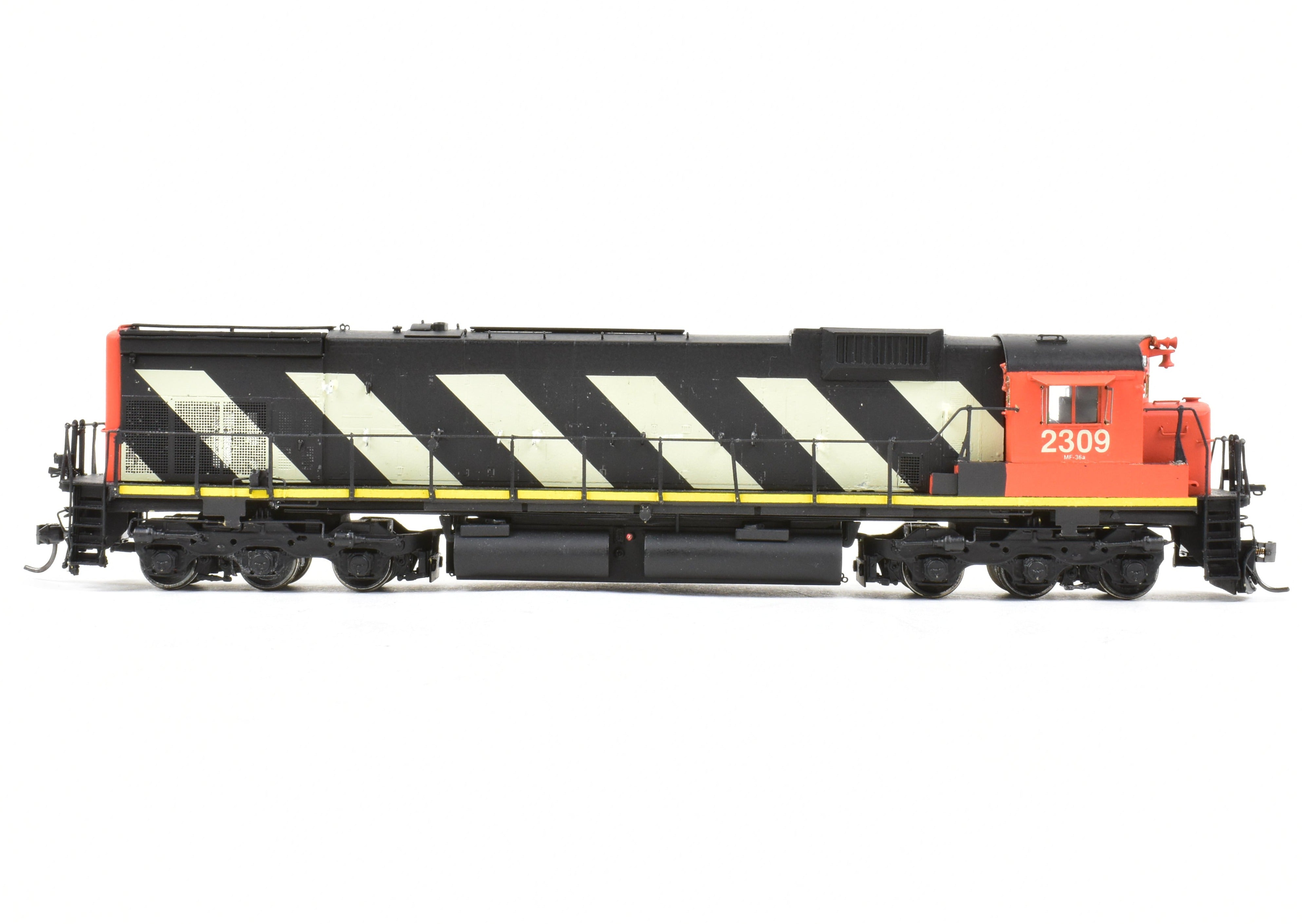 HO Scale Brass Model Train - Overland Models Inc. Canadian National Railway ALCO MLW M636 Custom Painted Locomotive