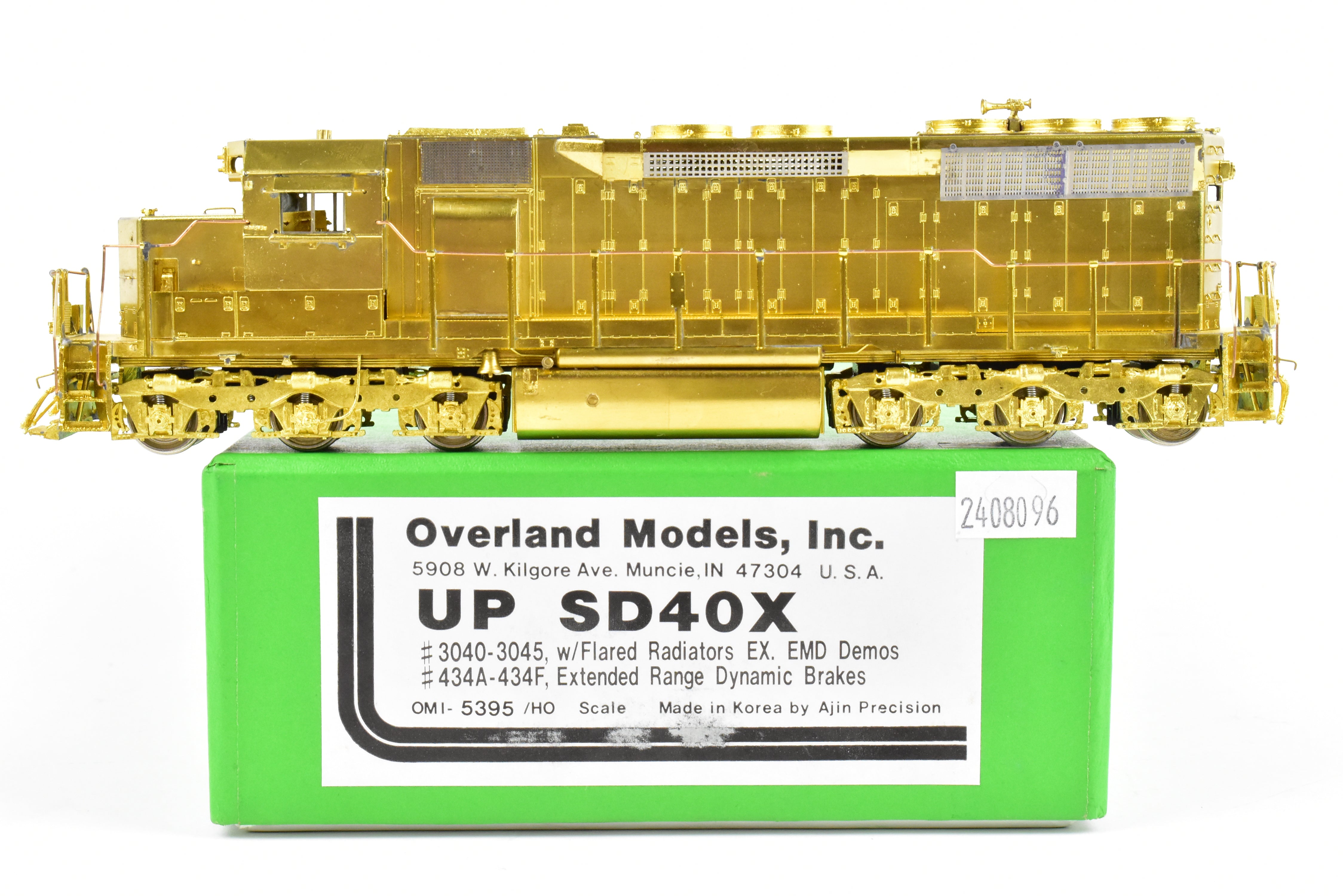 HO Scale Brass Model Train - Overland Models Inc. Union Pacific EMD SD40X Locomotives Nos. 3040 - 3045 with Flared Radiators, Later Ajin Production Run