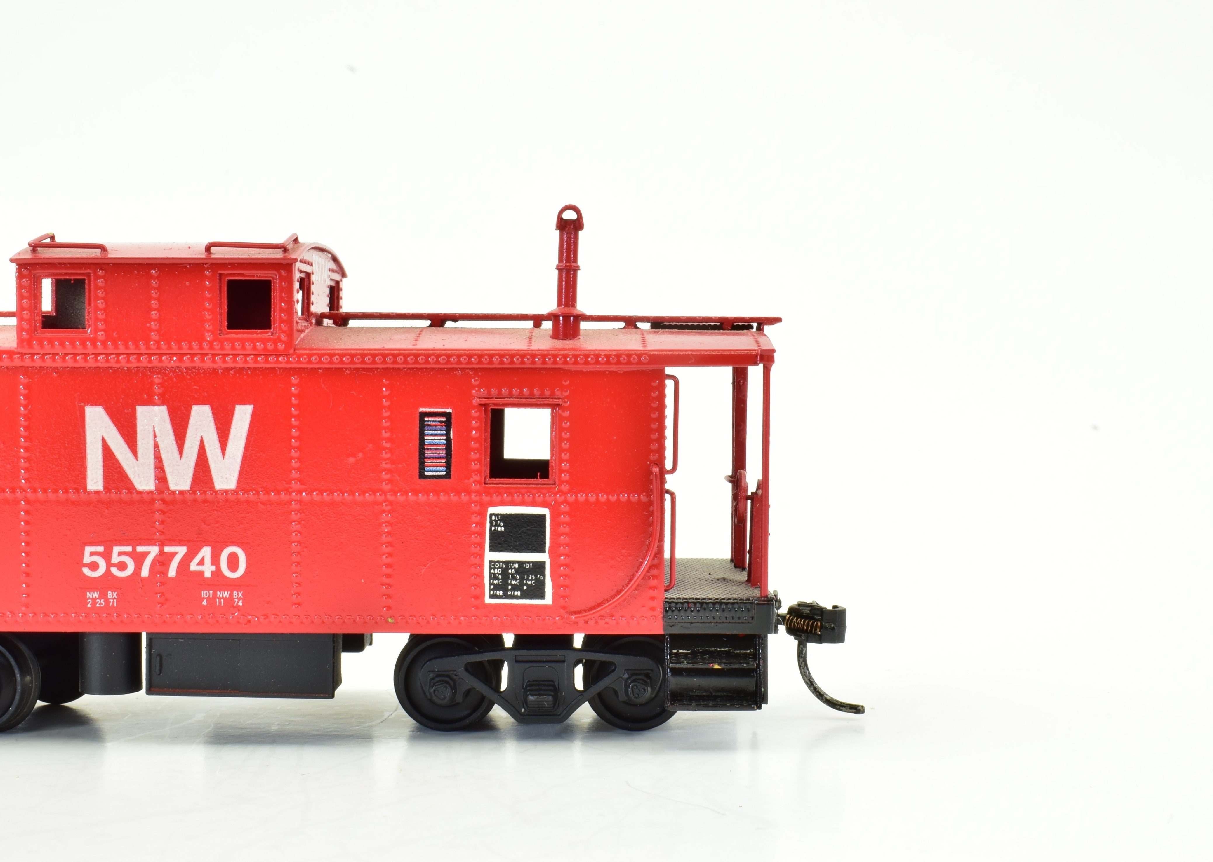 HO Scale Brass Westside Model Co. Norfolk & Western Steel Caboose with Custom Painting and Kadee Couplers
