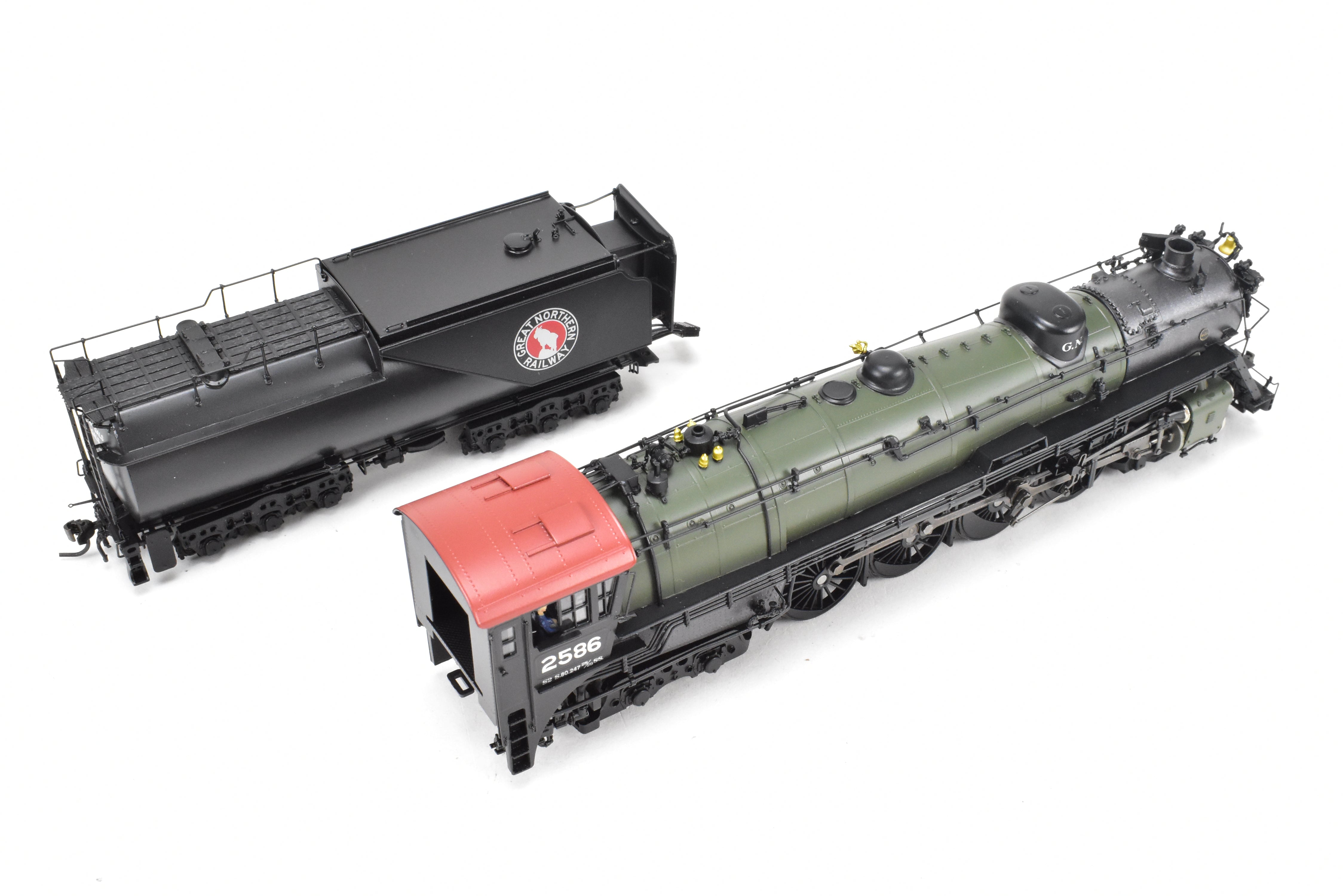 HO Scale Brass Hybrid BLI Great Northern S - 2 4 - 8 - 4 FP 2586 with DCC and Sound
