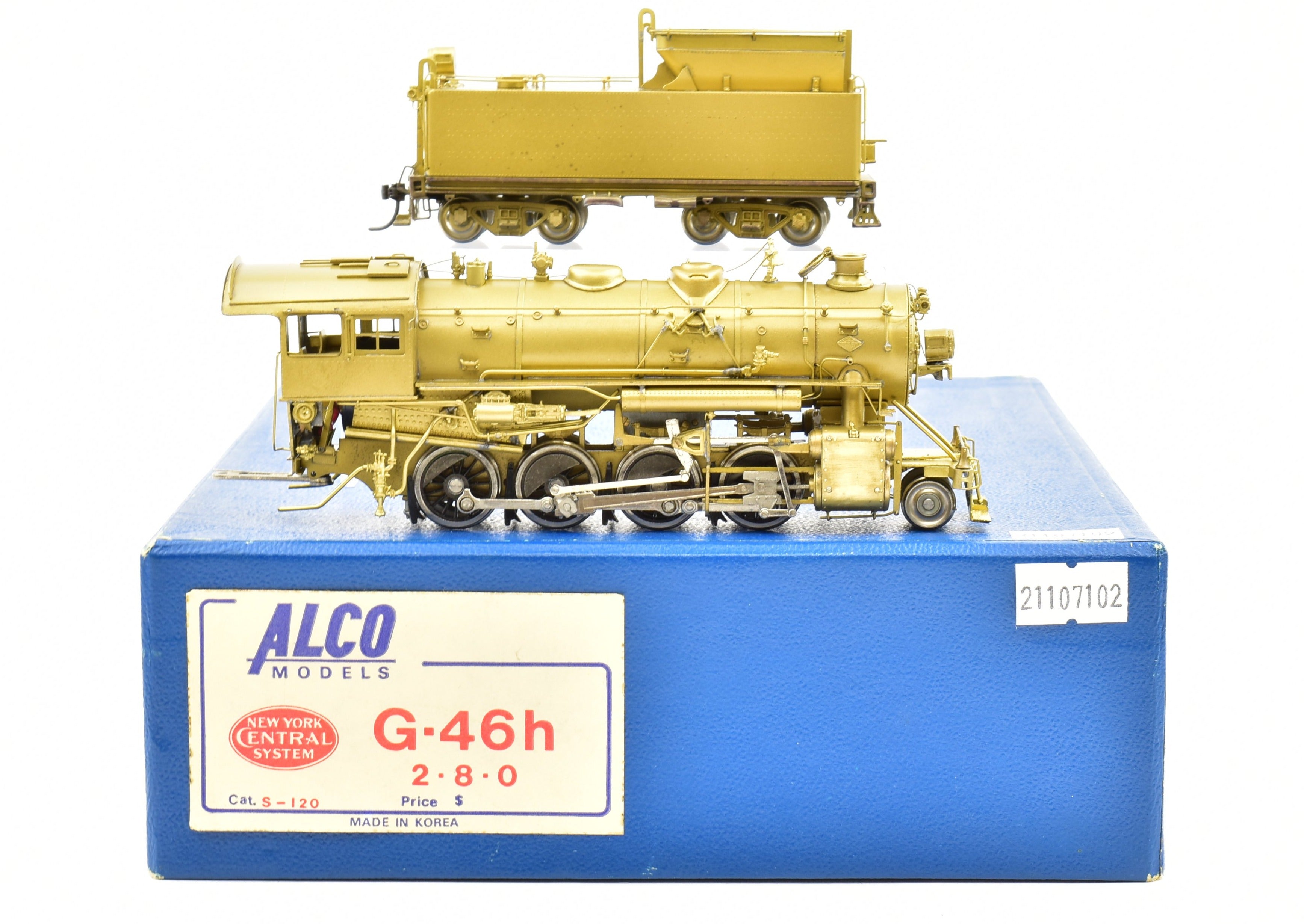HO Scale Brass ALCO Model of New York Central G - 46h 2 - 8 - 0 Consolidation Steam Locomotive