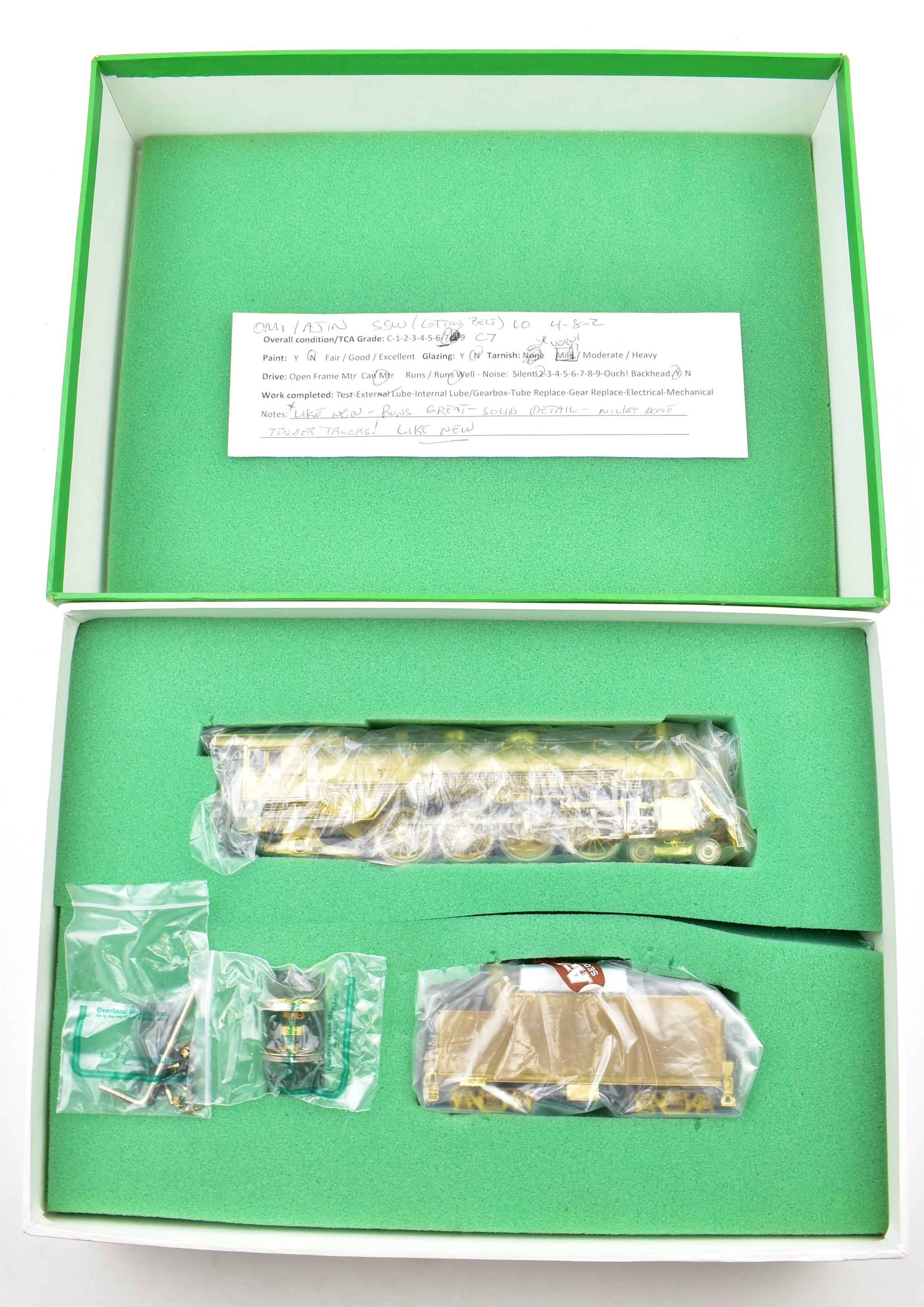 HO Brass OMI - Overland Models, Inc. Cotton Belt LO 4-8-2 Mountain with Sound Features