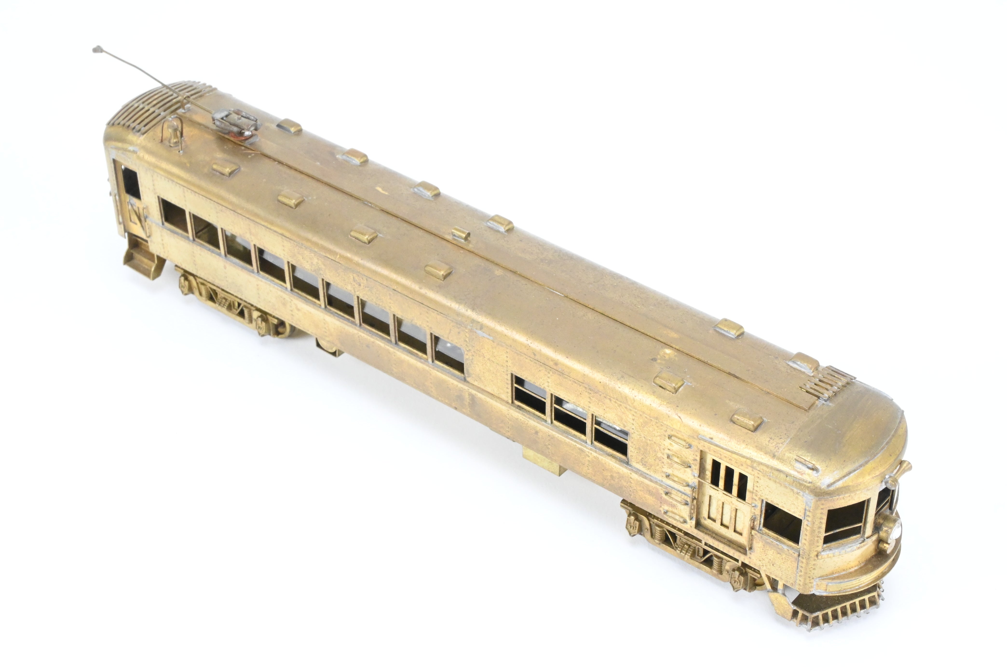HO Scale Brass Ken Kidder Indiana Railroad Passenger RPO Interurban Model with Minor Wear