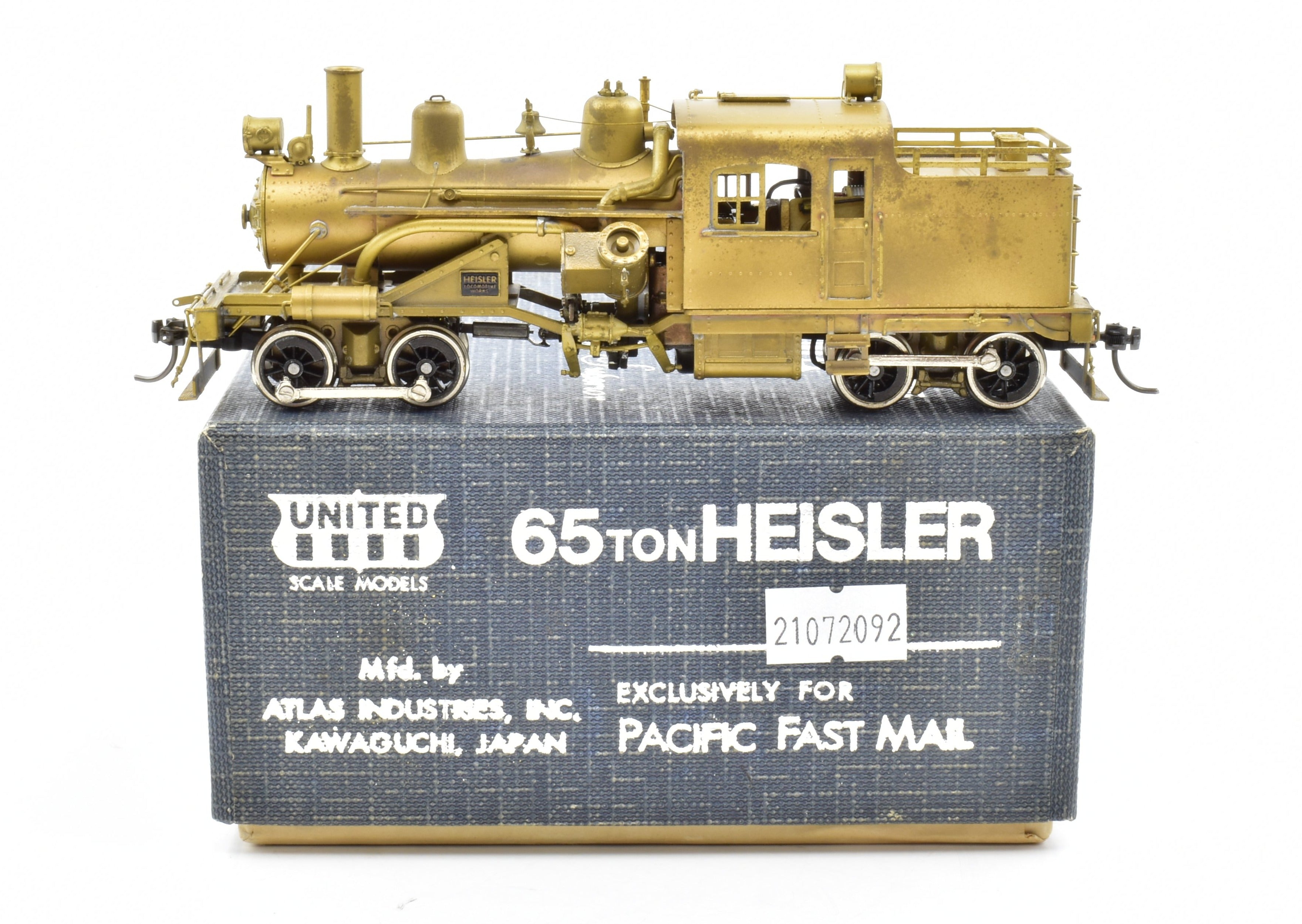 HO Scale Brass PFM - United 65 - Ton Heisler Geared Logging Locomotive Model for Railroad Enthusiasts