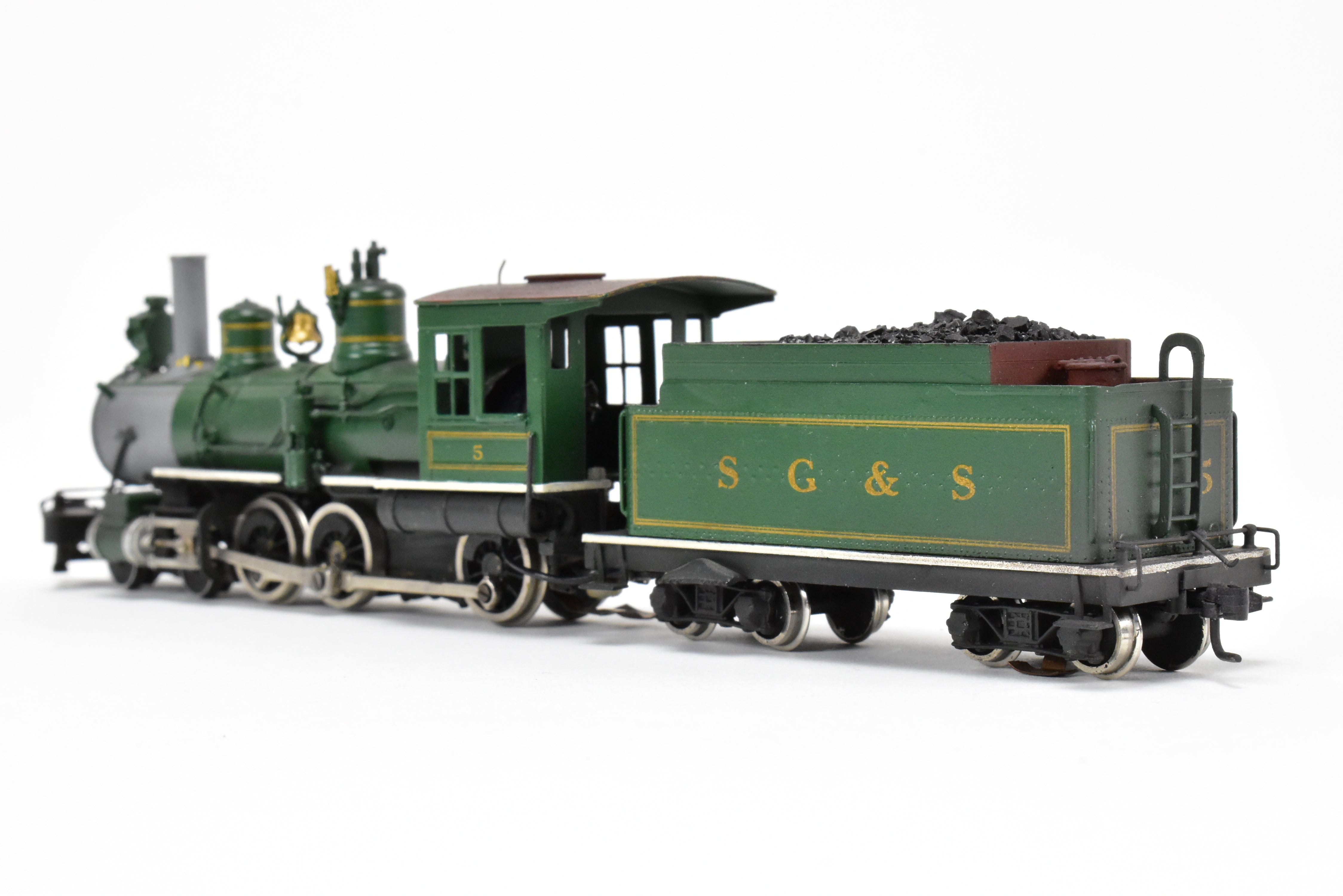 HOn3 Scale Brass Balboa D&RGW - Denver & Rio Grande Western T-12 4-6-0 Custom Built Locomotive with CP Private Road SG&S #5 and FED Tender, Featuring Can Motor Upgrade (AS-IS Condition)