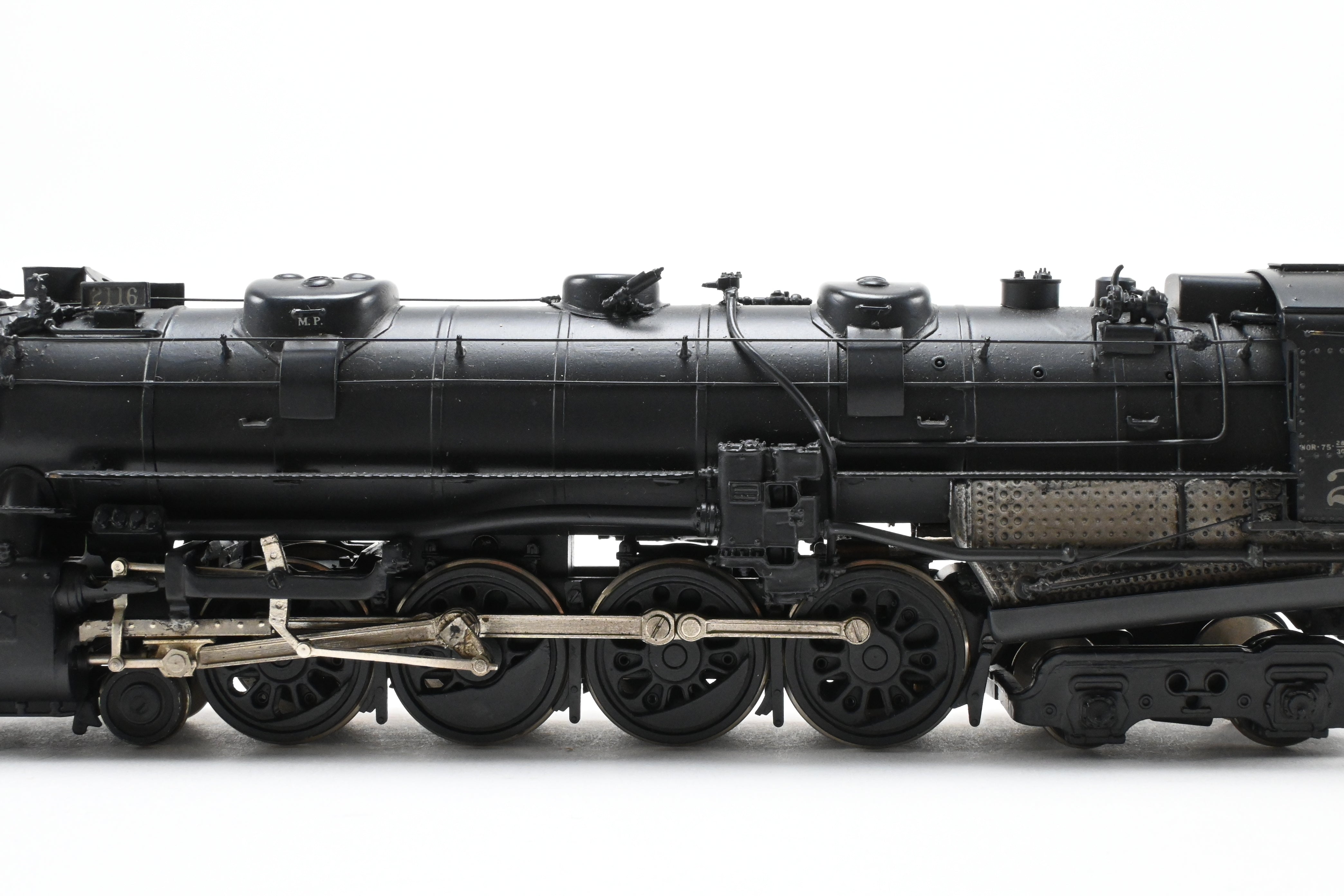 HO Scale Custom-Built Brass Model Train: Missouri Pacific 2100 Series 4-8-4 Locomotive, Custom Painted as No. 2116, One-of-a-Kind Creation by Joe G. Collias