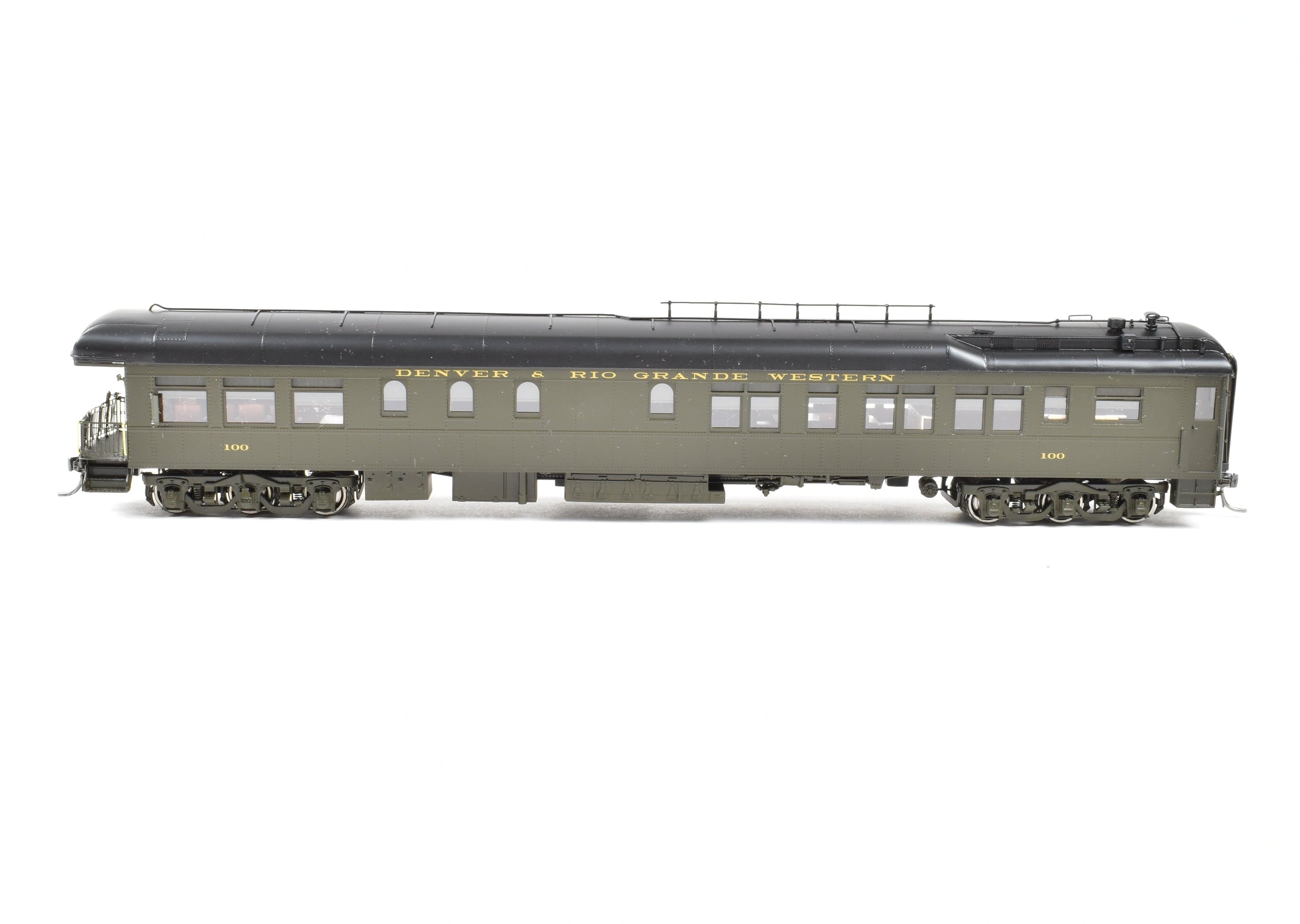 1937 - 1951 Era HO NEW Brass North Bank Line D&RGW 100 Pullman Green Business Car