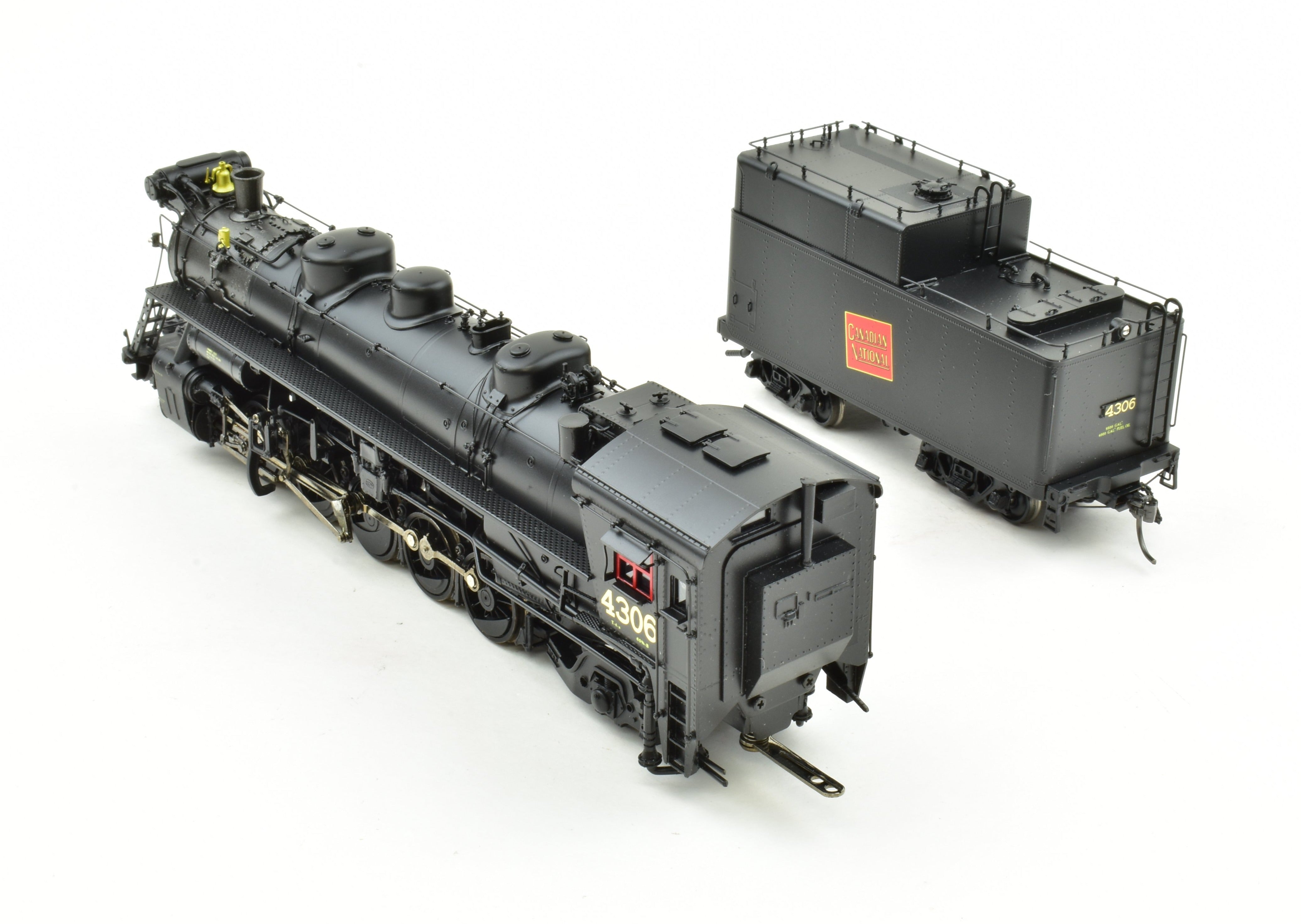HO Scale Brass Model Train - Overland Models CNR Canadian National Railway T4a 2-10-2 Factory Painted Locomotive No. 4306