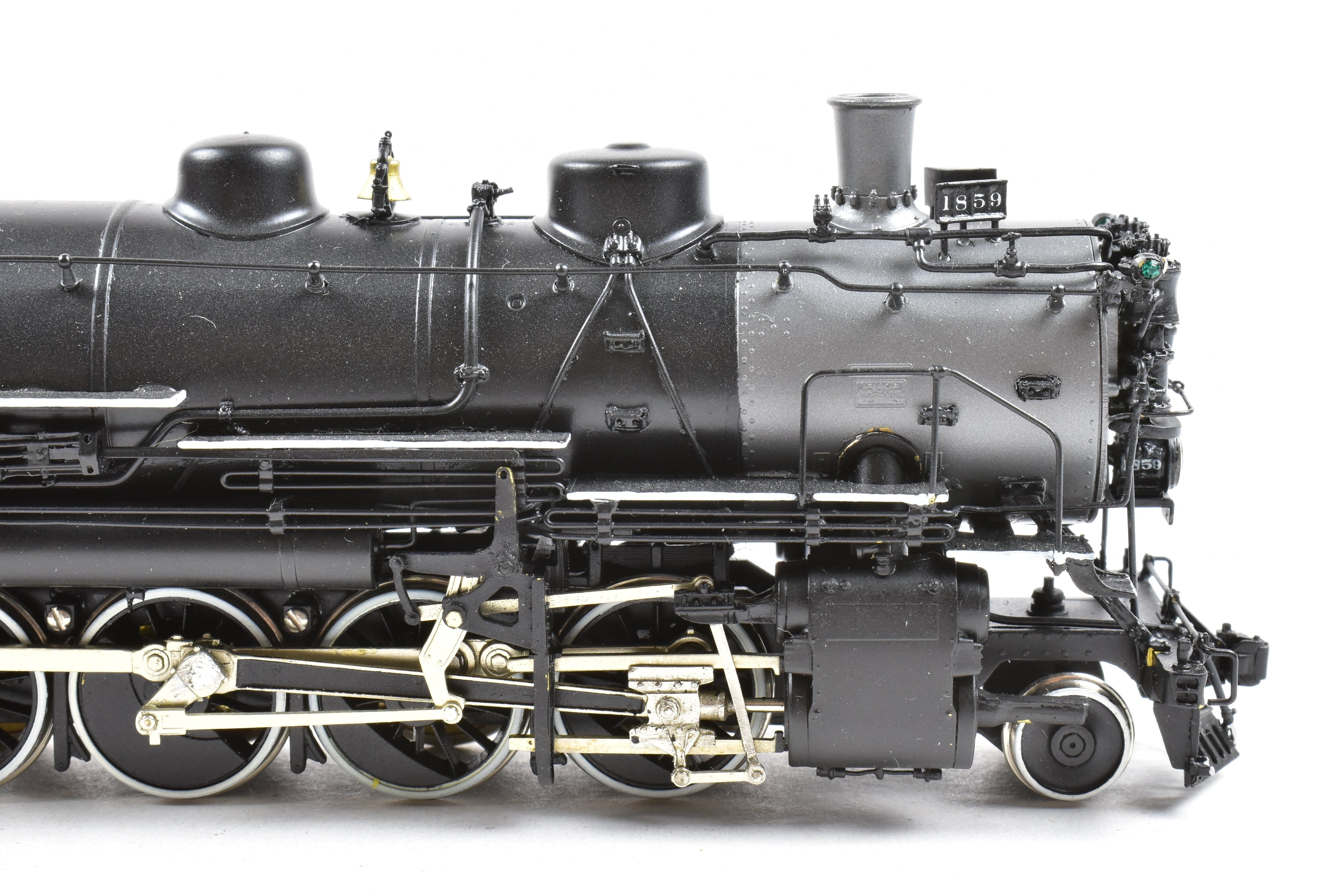 HO Scale Brass Classic Model Train - Key Imports Northern Pacific W - 5 1846 Class 2 - 8 - 2 Mikado Locomotive #1859 Professionally Painted
