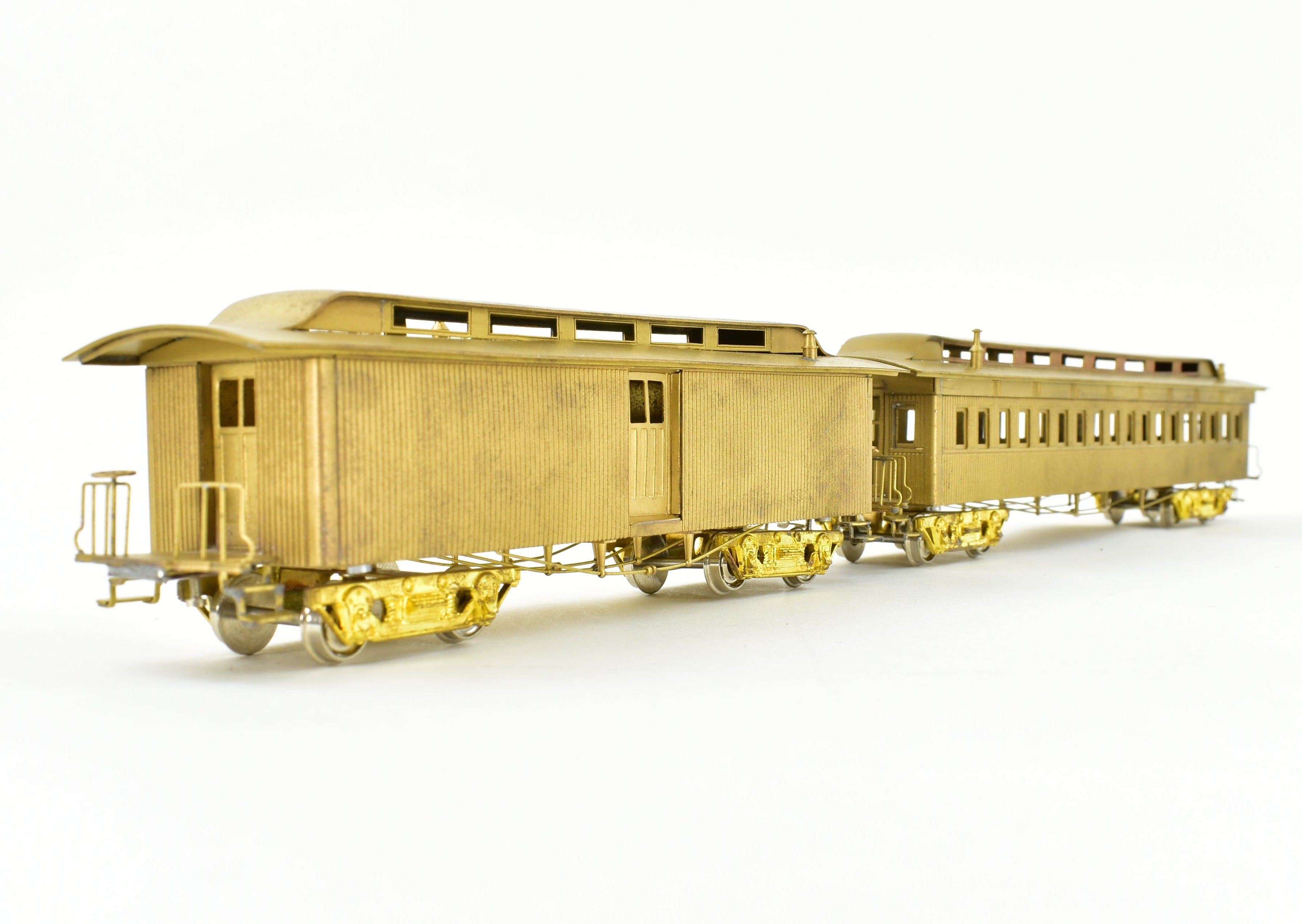 HO Scale Brass Gem Models Collectible Central Pacific Promontory Two - Car Set for Model Train Enthusiasts