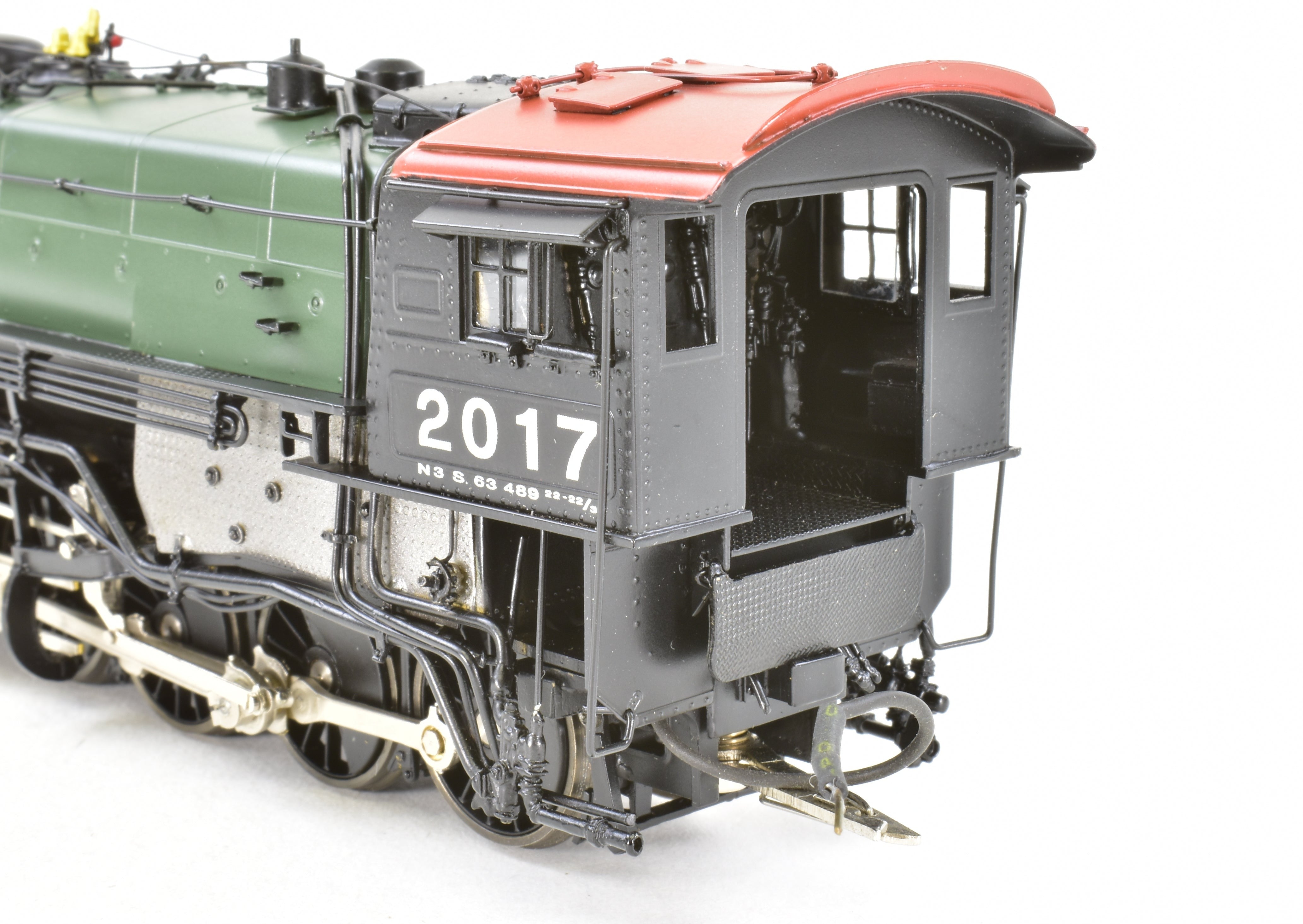 HO Scale Brass Model Train by Precision Scale Co. - Great Northern Class N - 3 2 - 8 - 8 - 0 FP in Glacier Park Scheme
