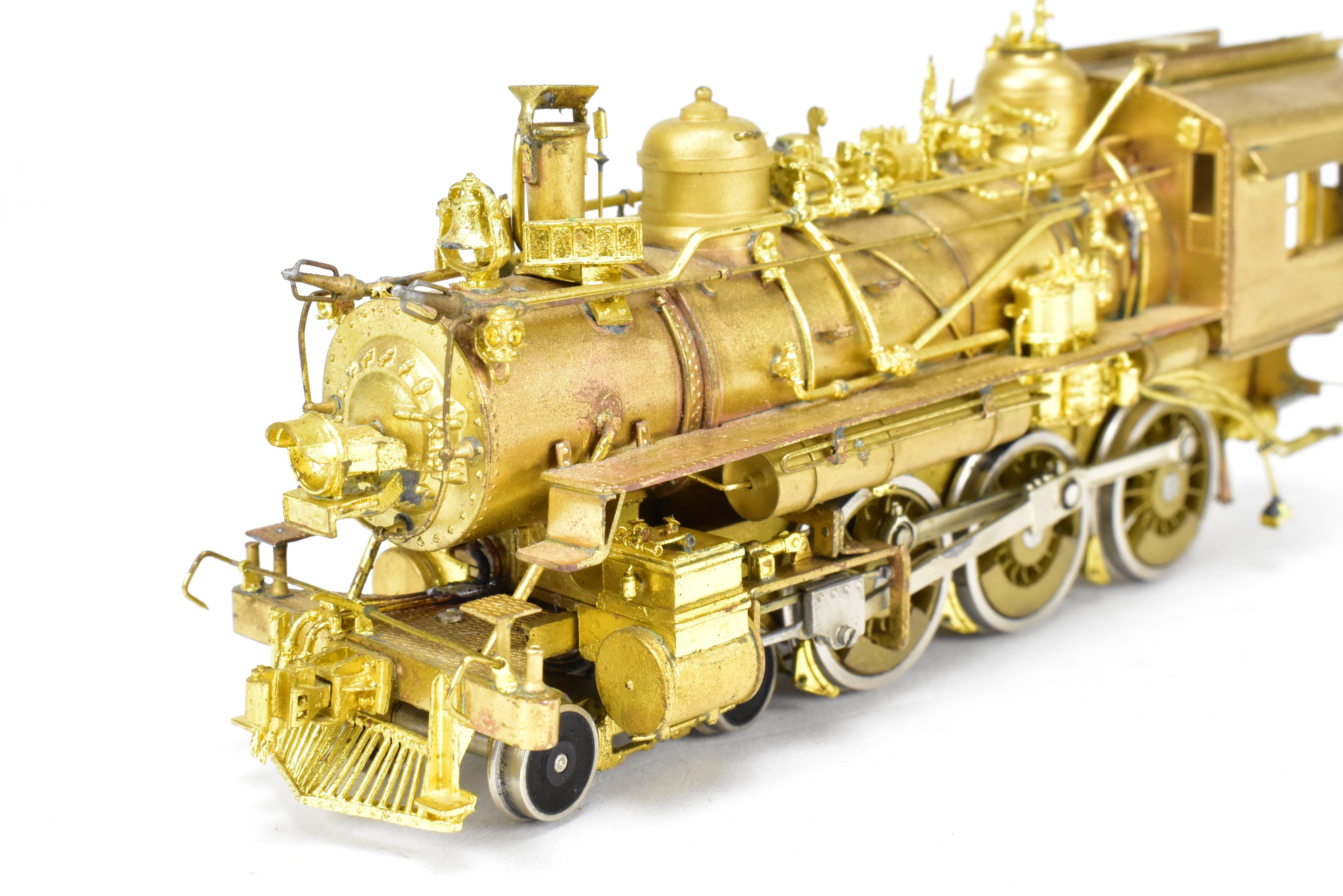 1977 HO Brass Southern Pacific Fire Train Set T-1 4-6-0 with Two Tank Cars, Missing 2 Ladders