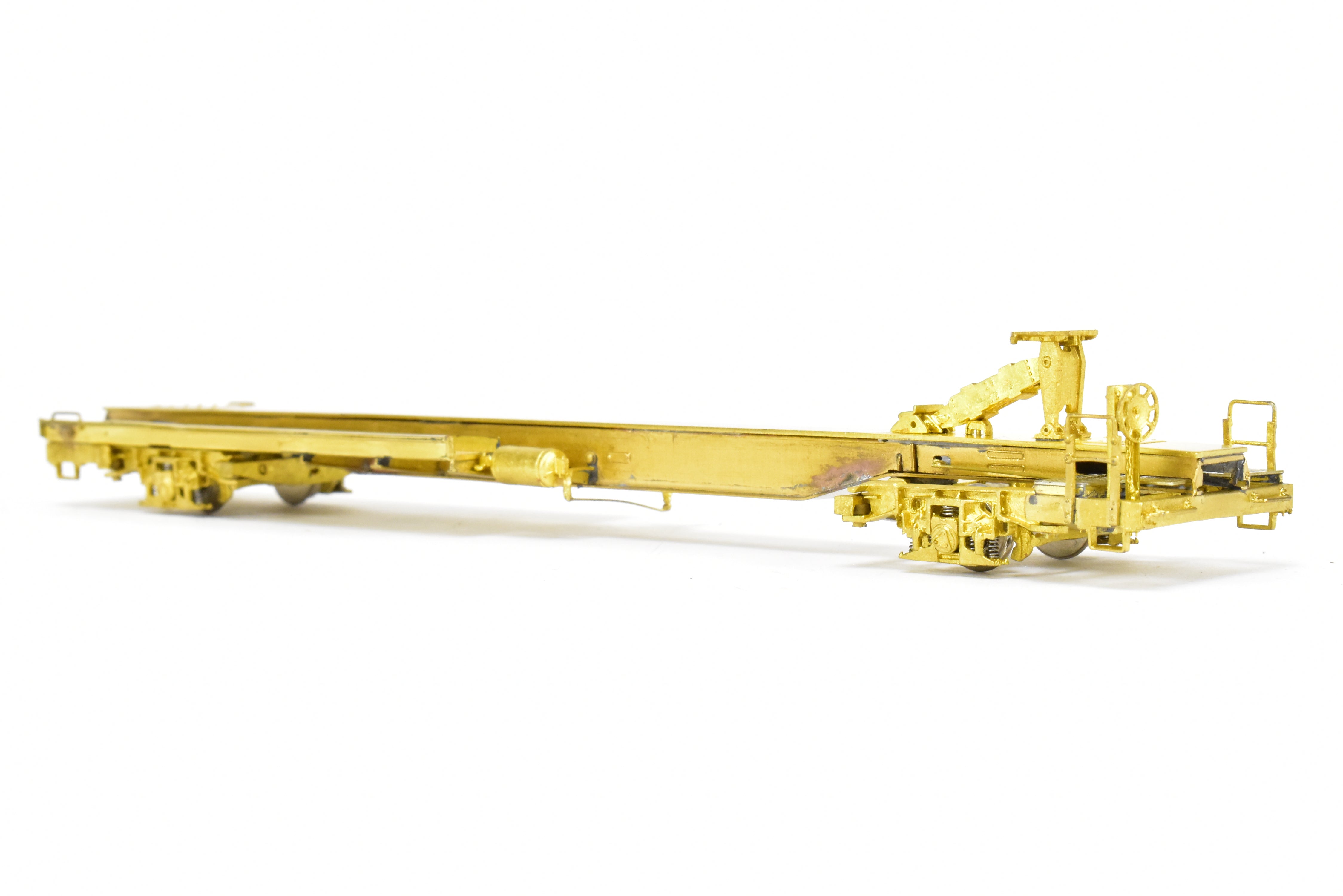 HO Scale Brass Model Railroad Car - Overland Models, Inc. (OMI) Representing Various Roads TTX - Trailer Train (TTUX) Thrall Front Runner 50' TOFC Car with National Unitruck